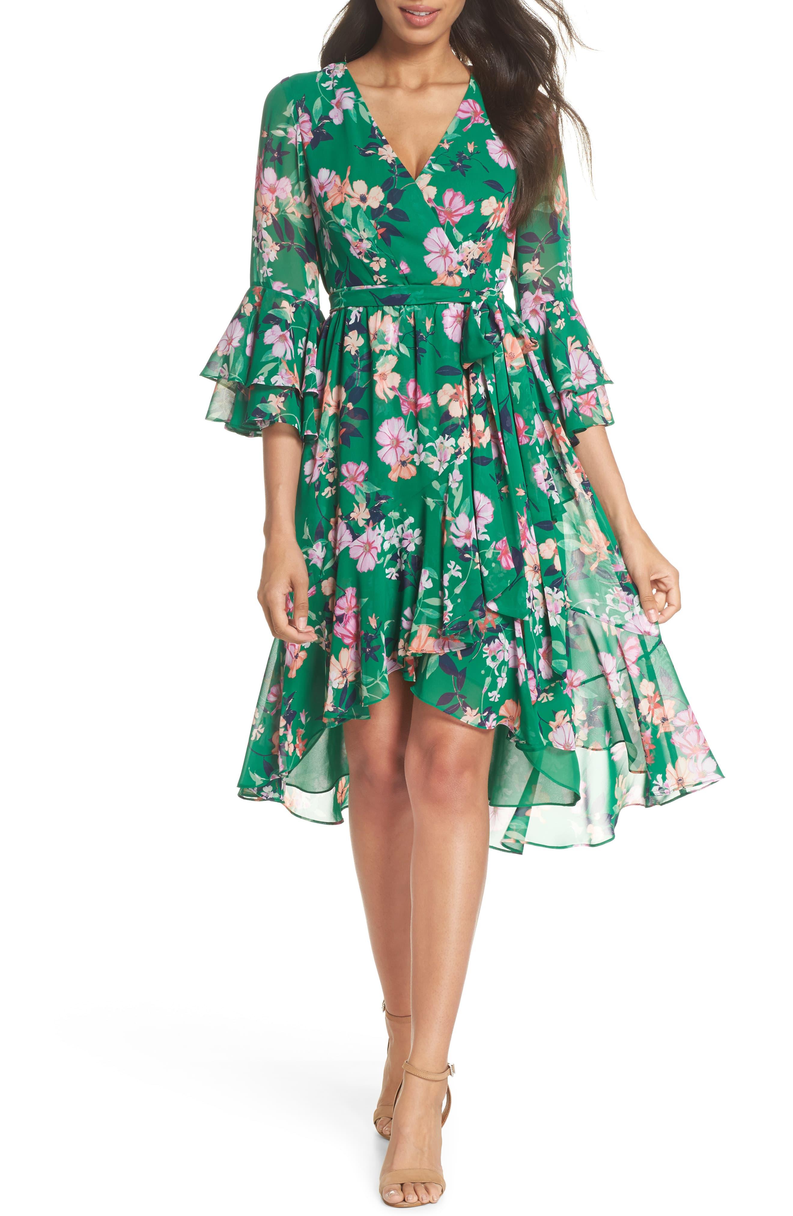 Eliza J Floral Ruffle Dress Sale, 53 