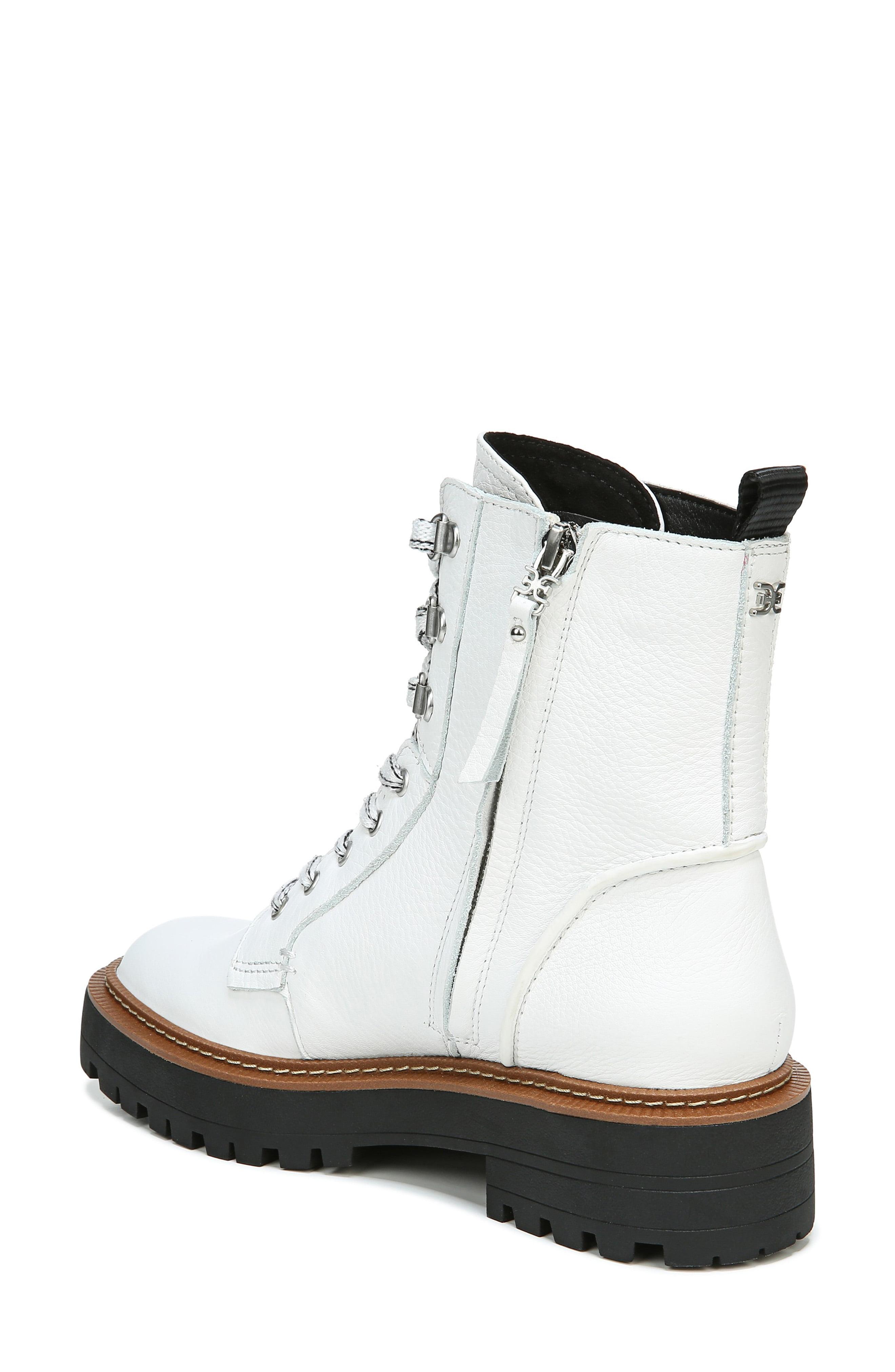sam edelman white combat boots