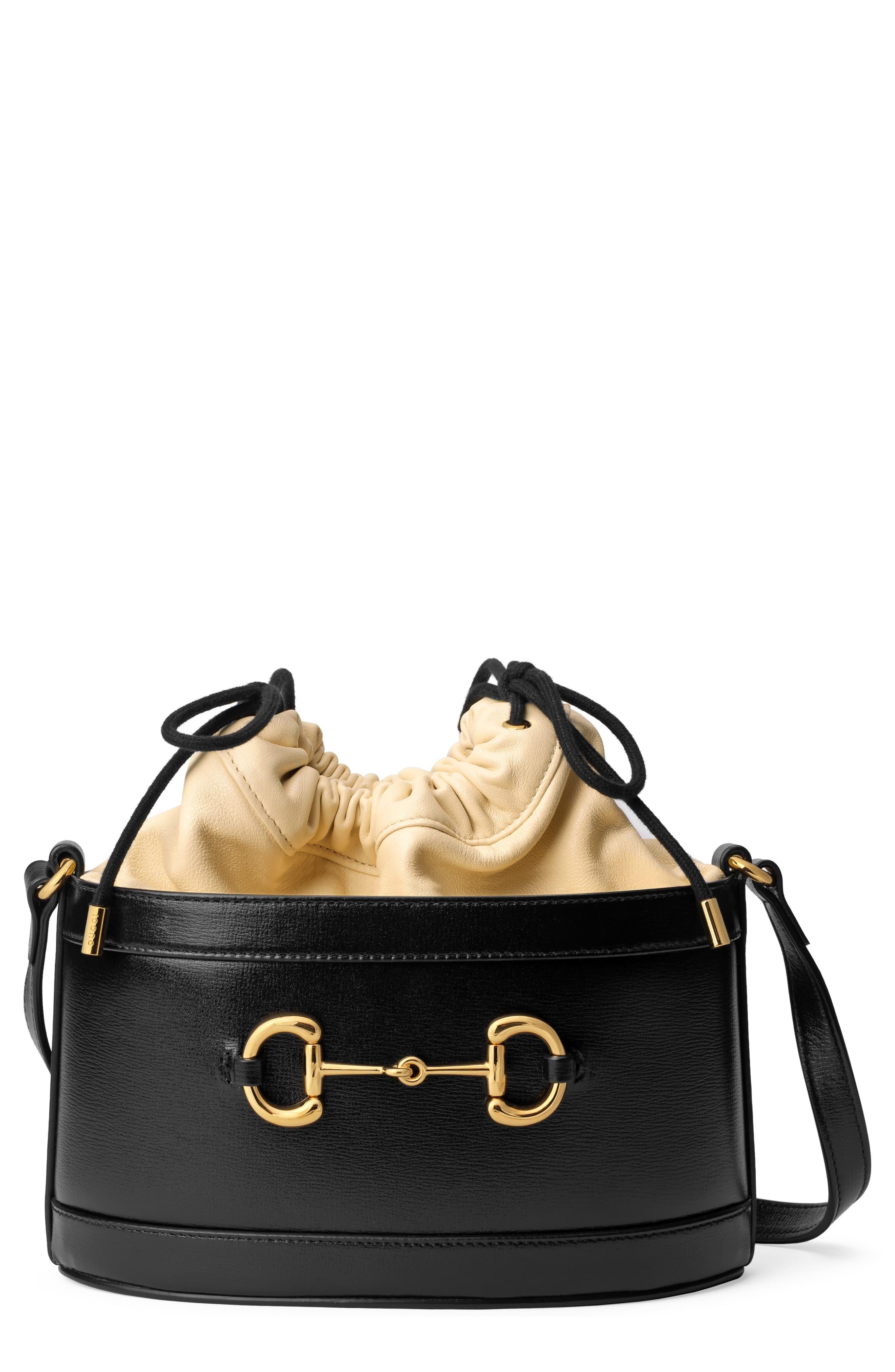 vintage gucci bucket bag black