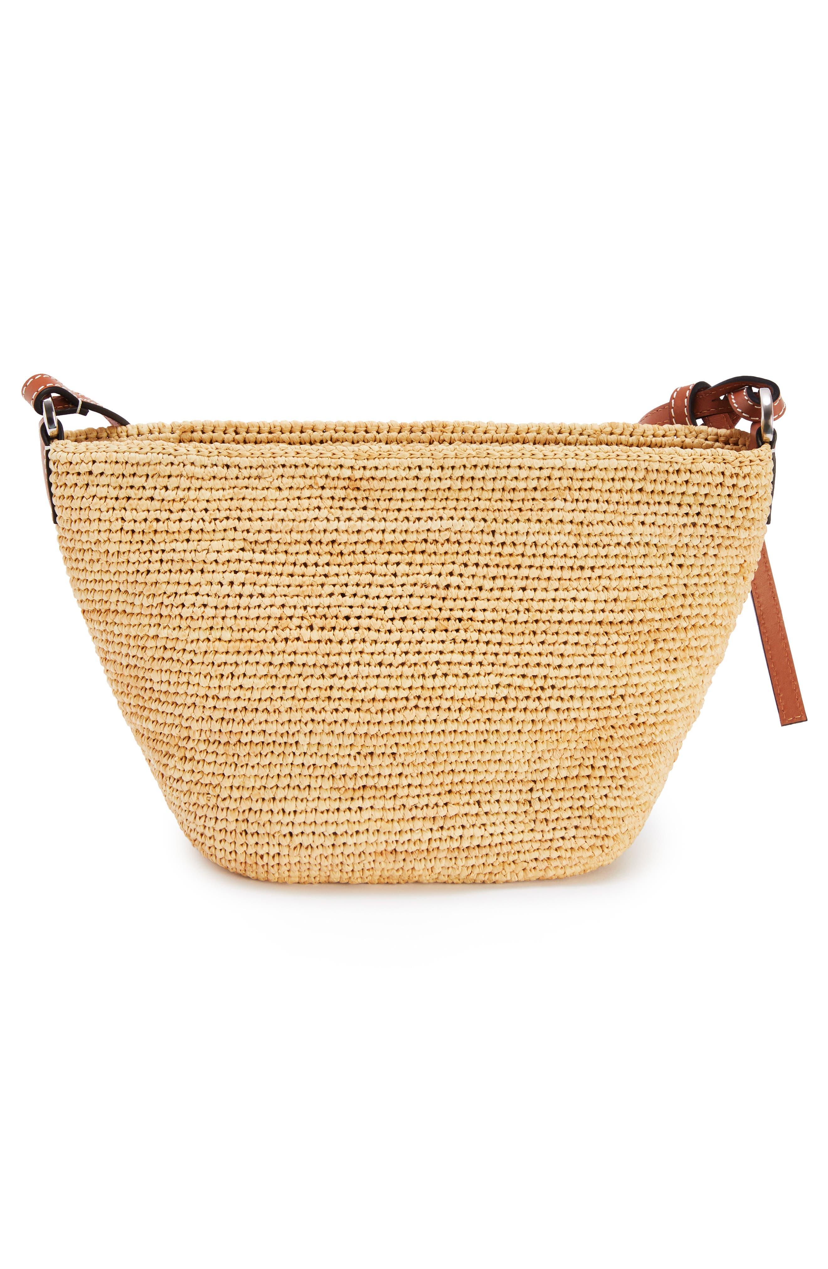 Pochette raffia cheap bag natural