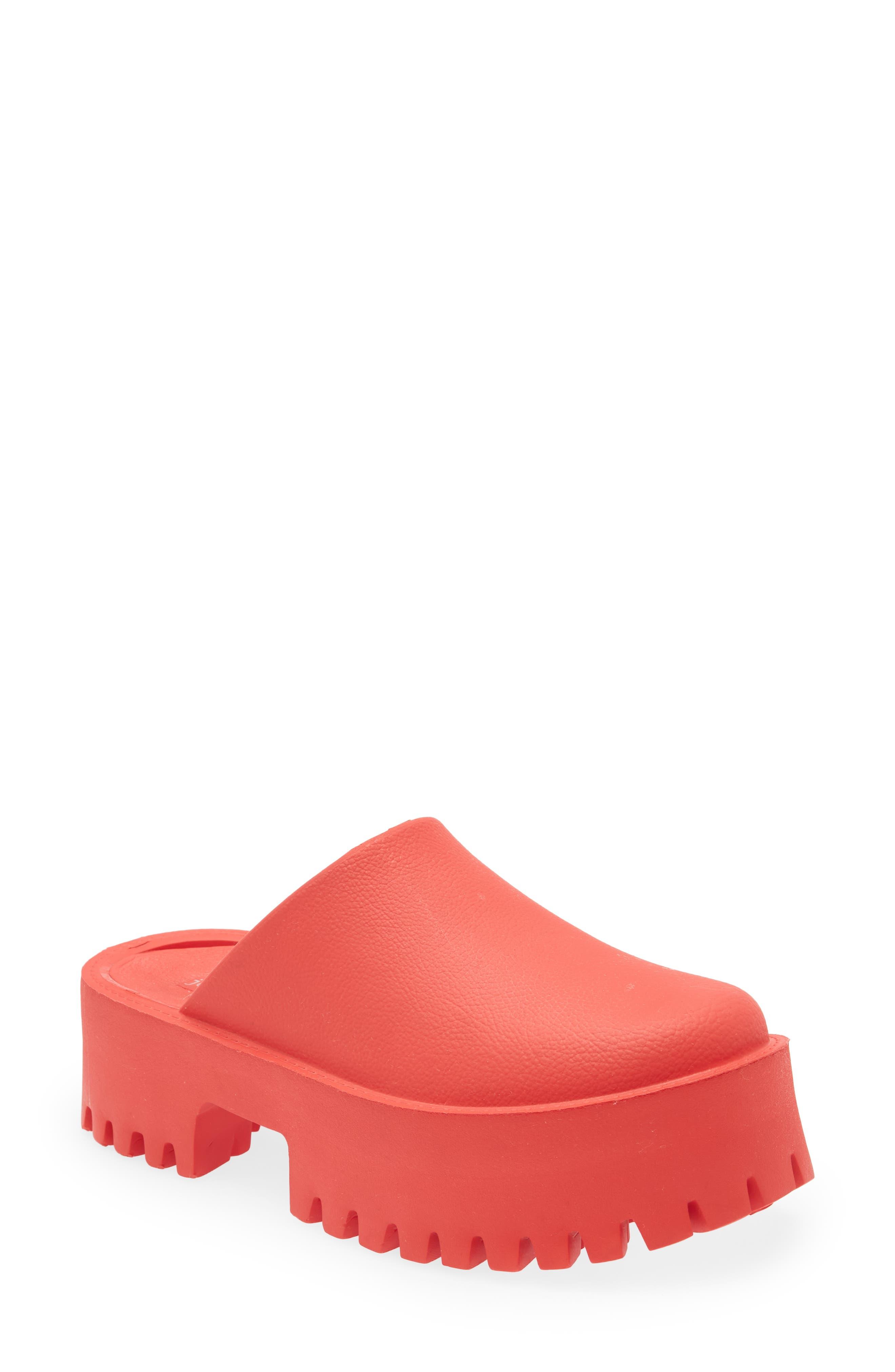 Jeffrey Campbell lugged Platform Clog in Red | Lyst
