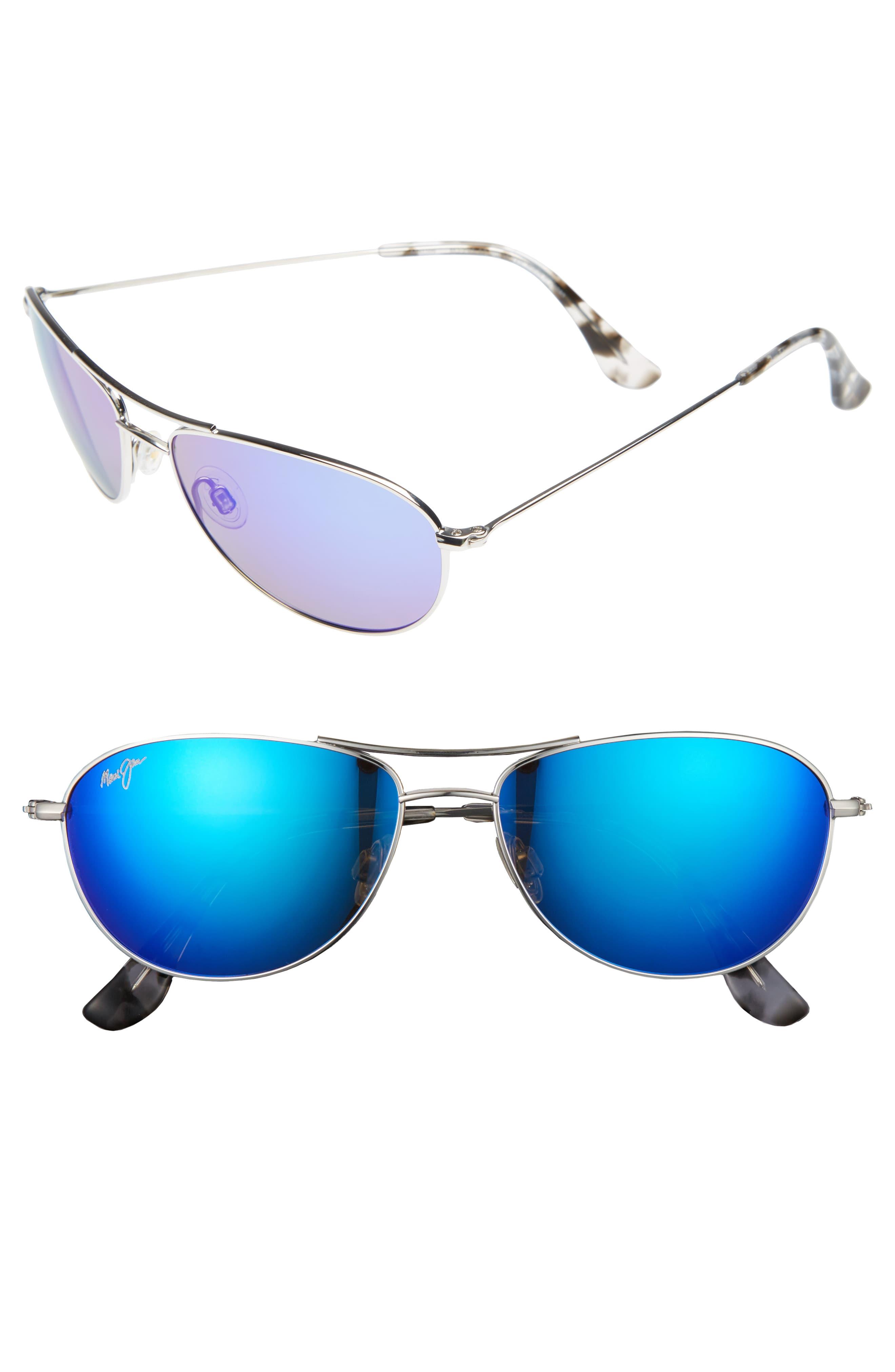 Maui Jim Baby Beach 56mm Polarizedplus2 Aviator Sunglasses in Blue Lyst