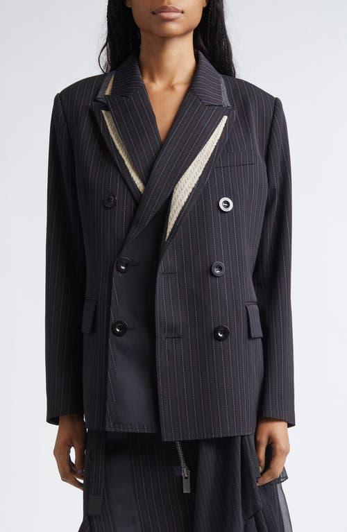 24ss sacai Stripe Suiting Jacket ダブルブレスト Sacai Blazers, sport coats and suit jackets for Women