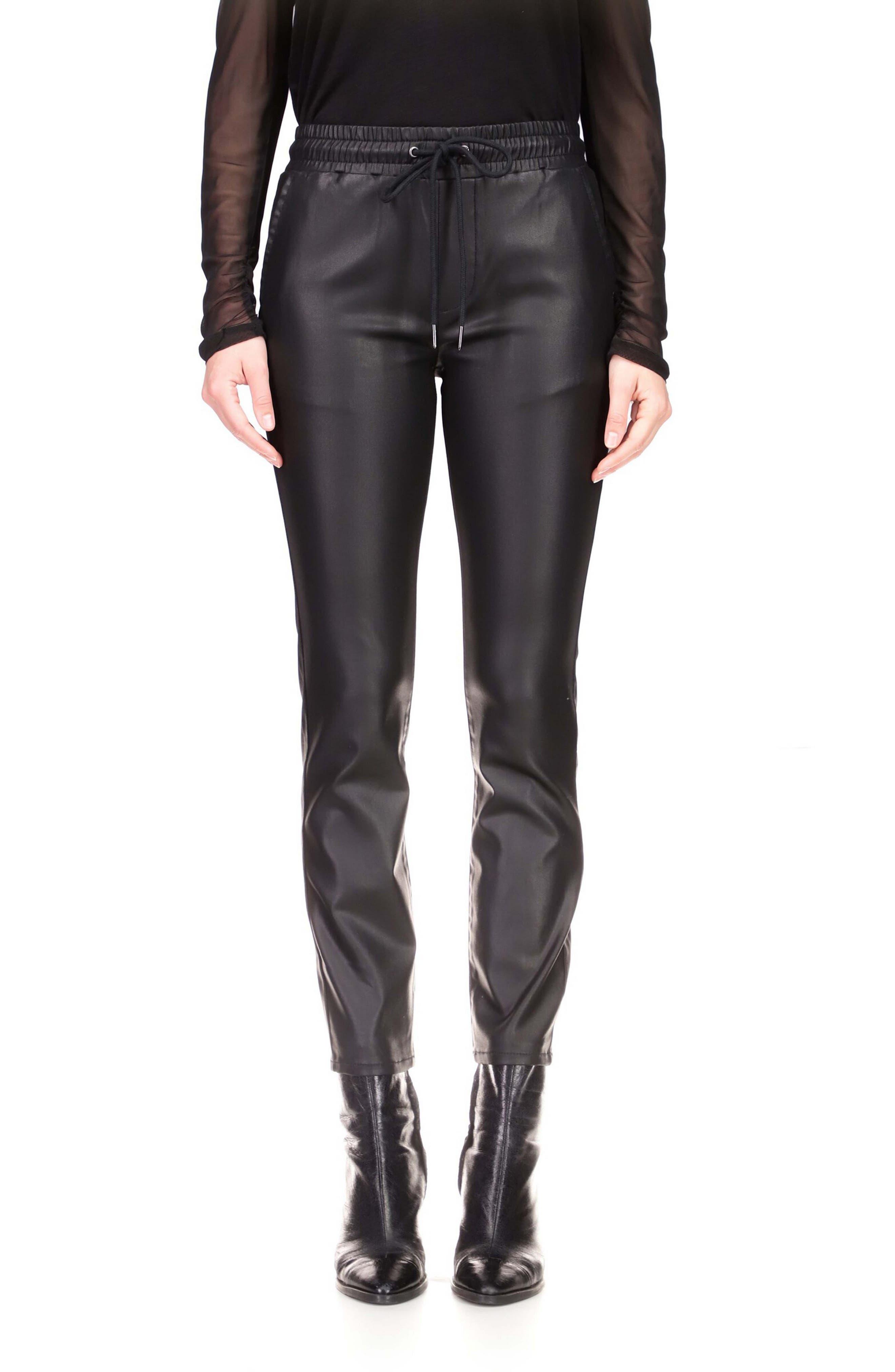 Sanctuary Hayden Tie Waist Faux Leather Pants in Black | Lyst