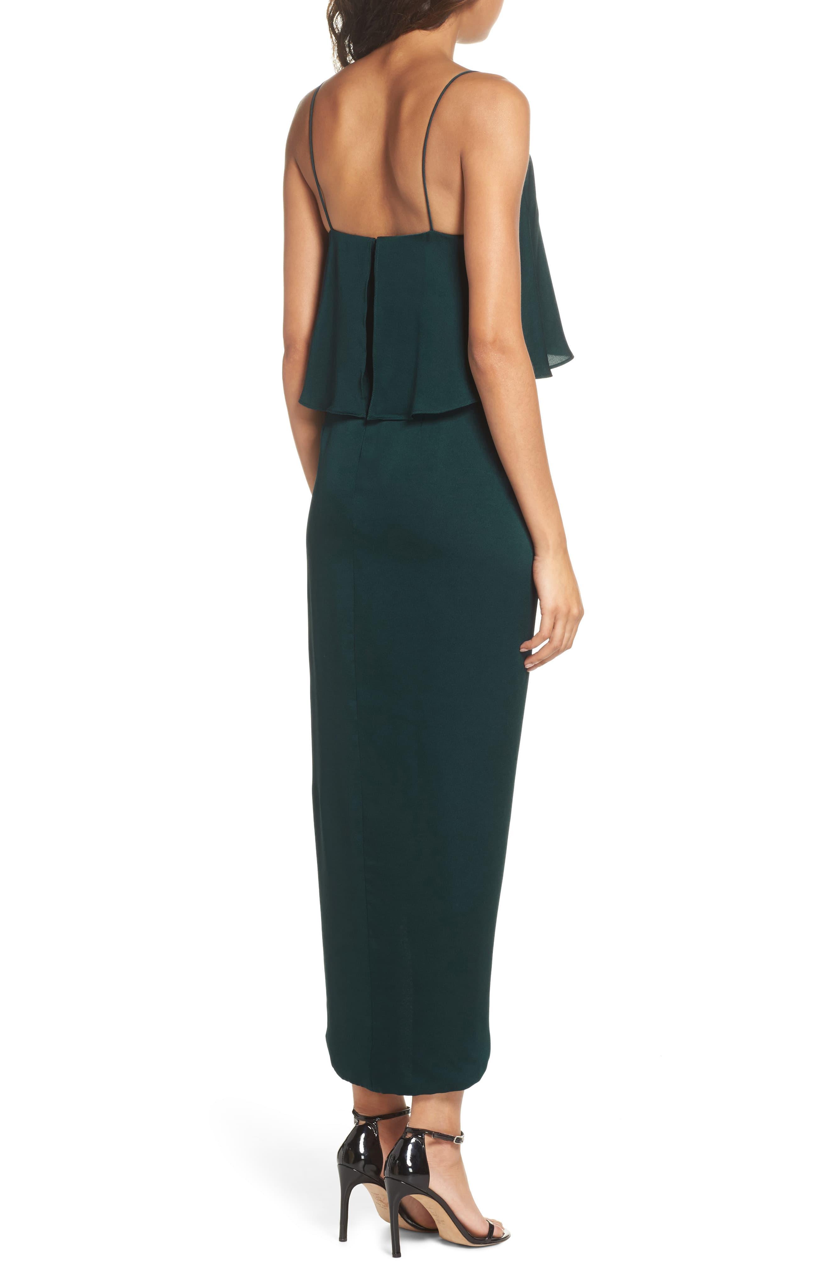 luxe frill tulip hem maxi dress