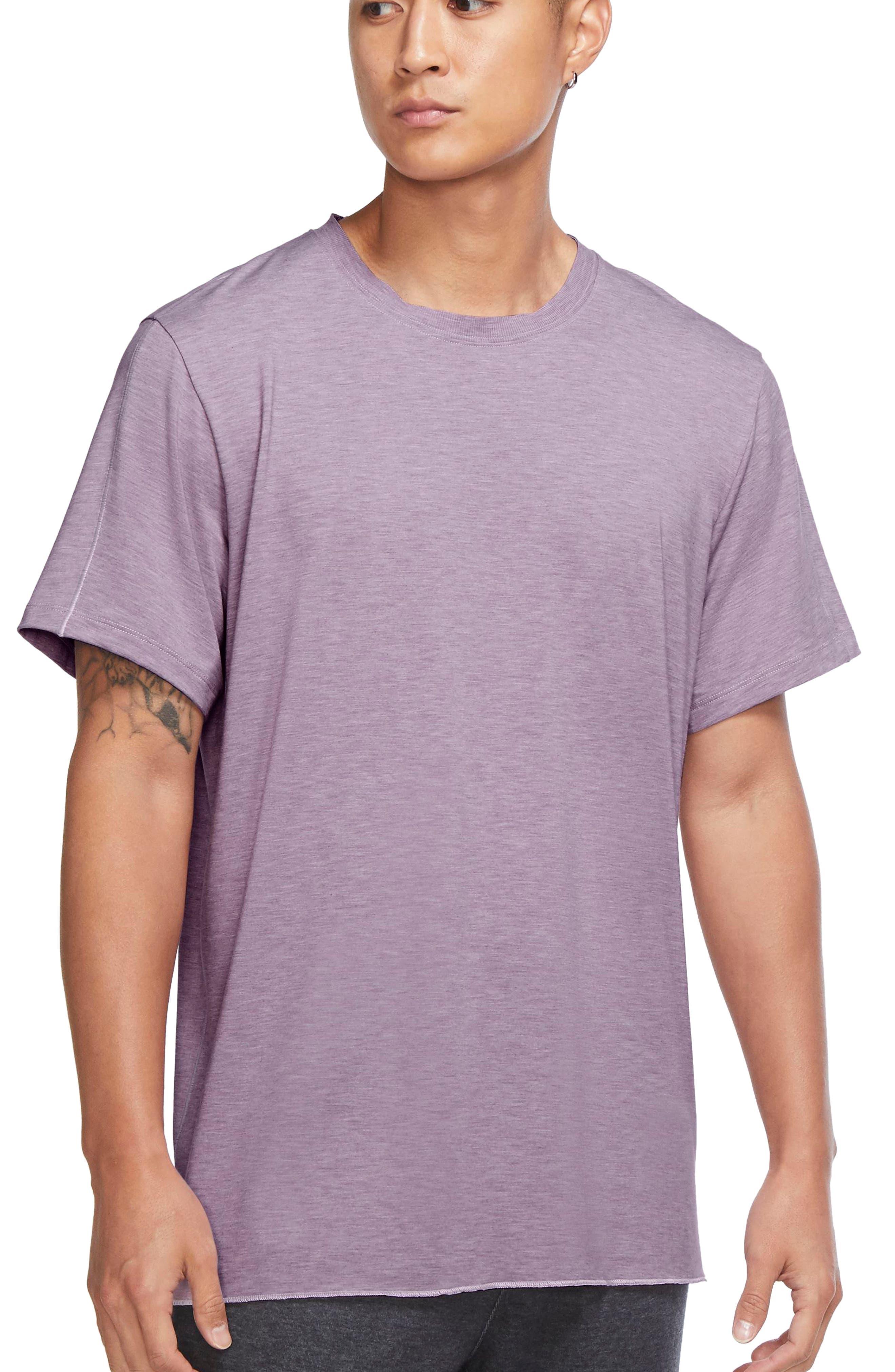 Nike Dri-fit Yoga T-shirt in Purple for Men | Lyst