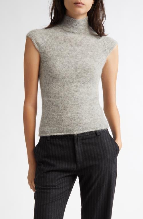 Paloma Wool Husk Mock Neck Cap Sleeve Alpaca Blend Sweater in