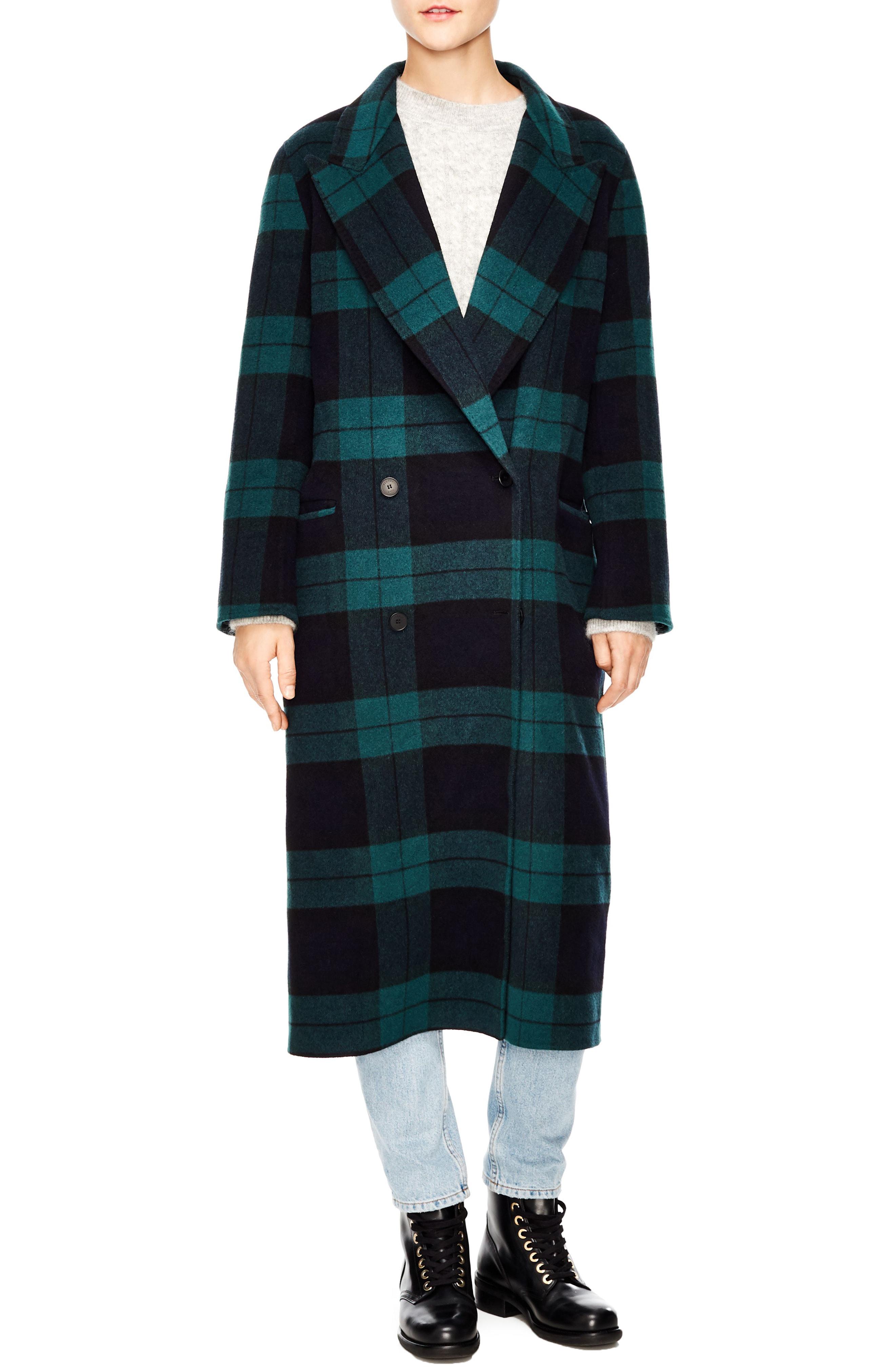 Sandro Check Coat Online Store, UP TO 58% OFF | www 