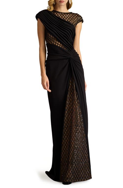 tadashi-shoji-Black-Mixed-