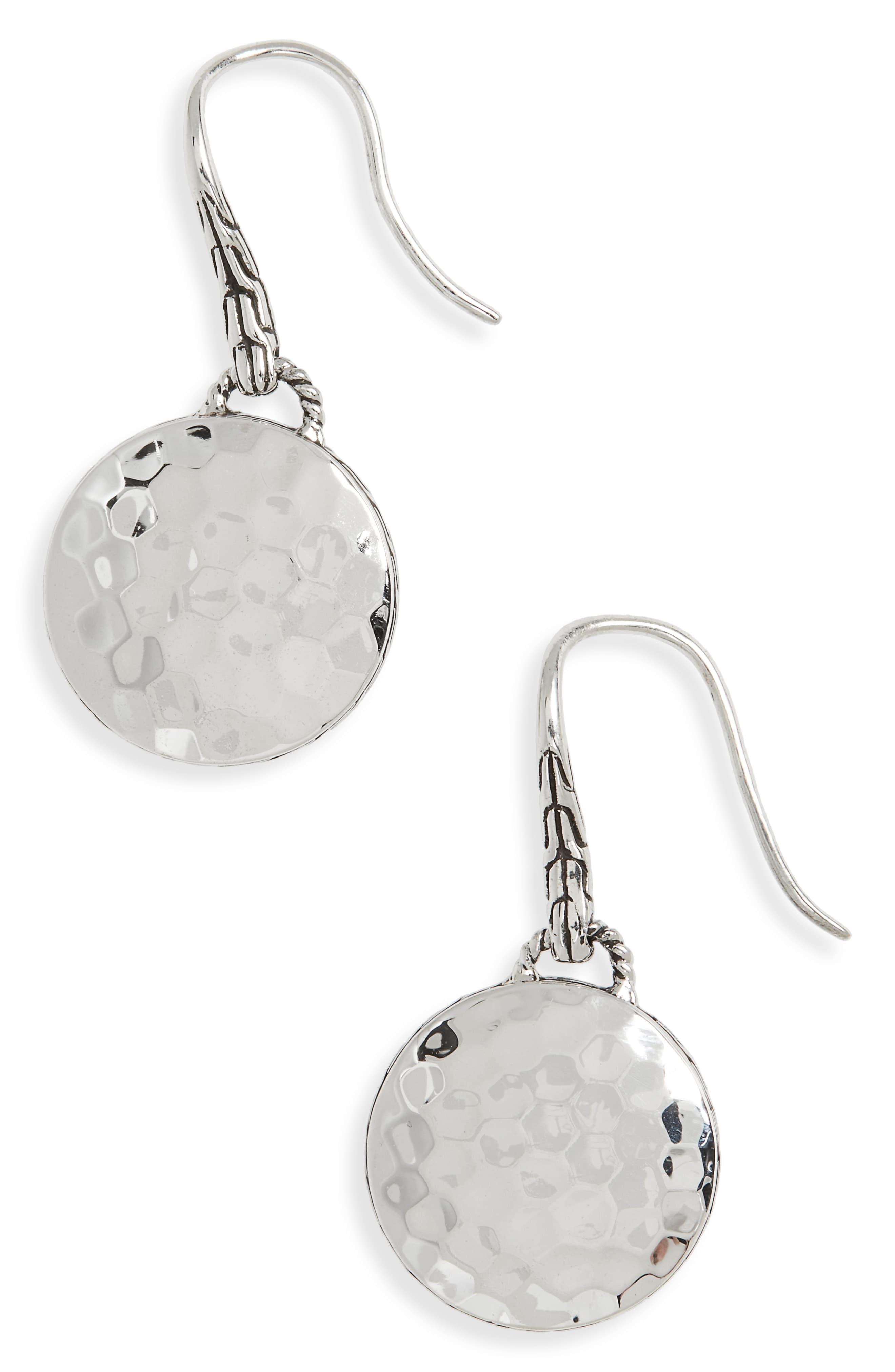 John Hardy 'dot' Drop Earrings in Silver (Metallic) - Lyst
