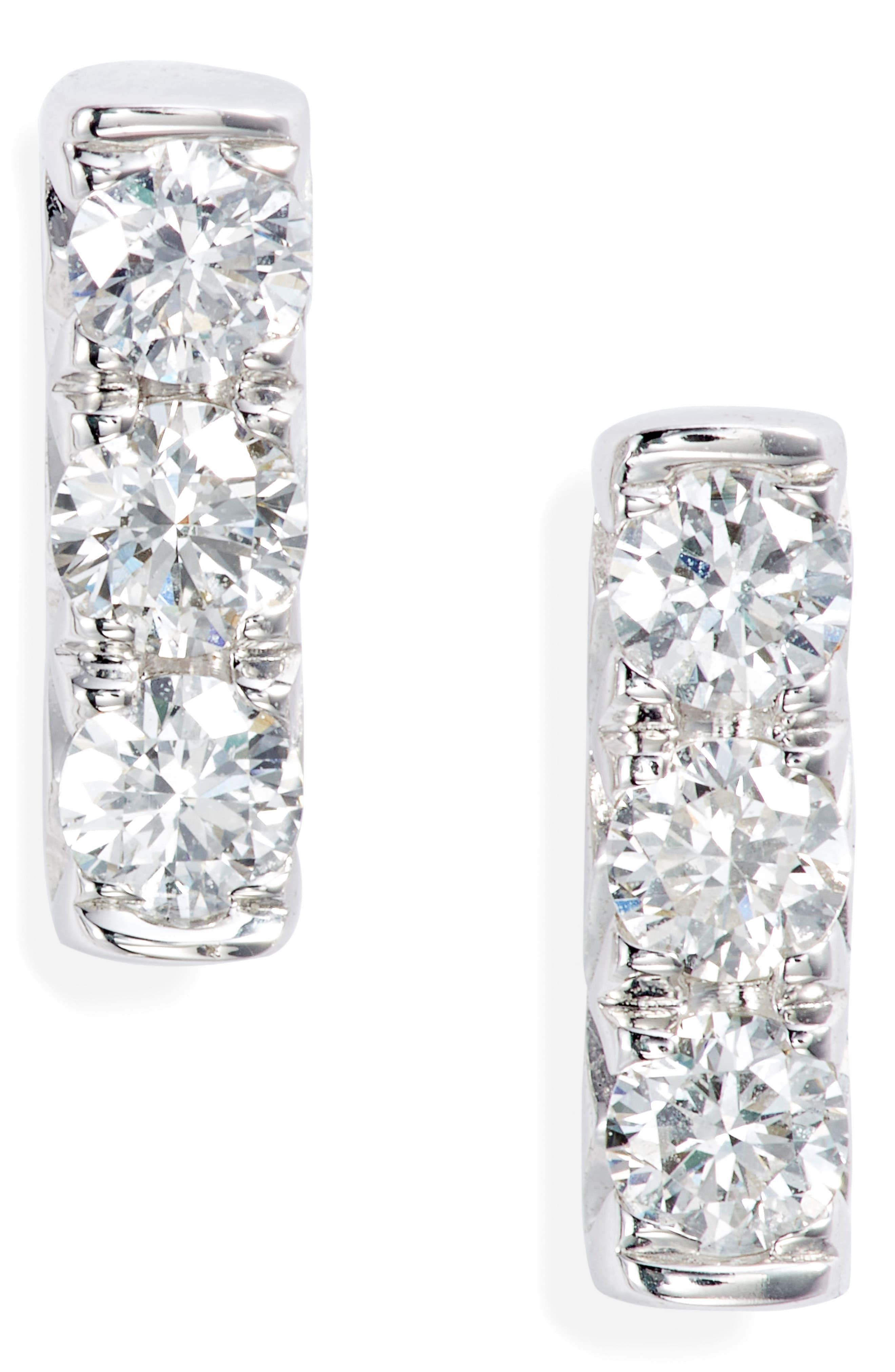 Bony Levy Diamond Bar Stud Earrings (nordstrom Exclusive) in White Gold