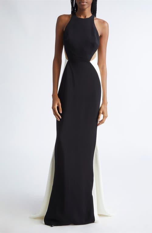 ワンピース Stella Mccartney V-Neck Dress Deep V-neck satin maxi dress in green - Stella Mc Cartney