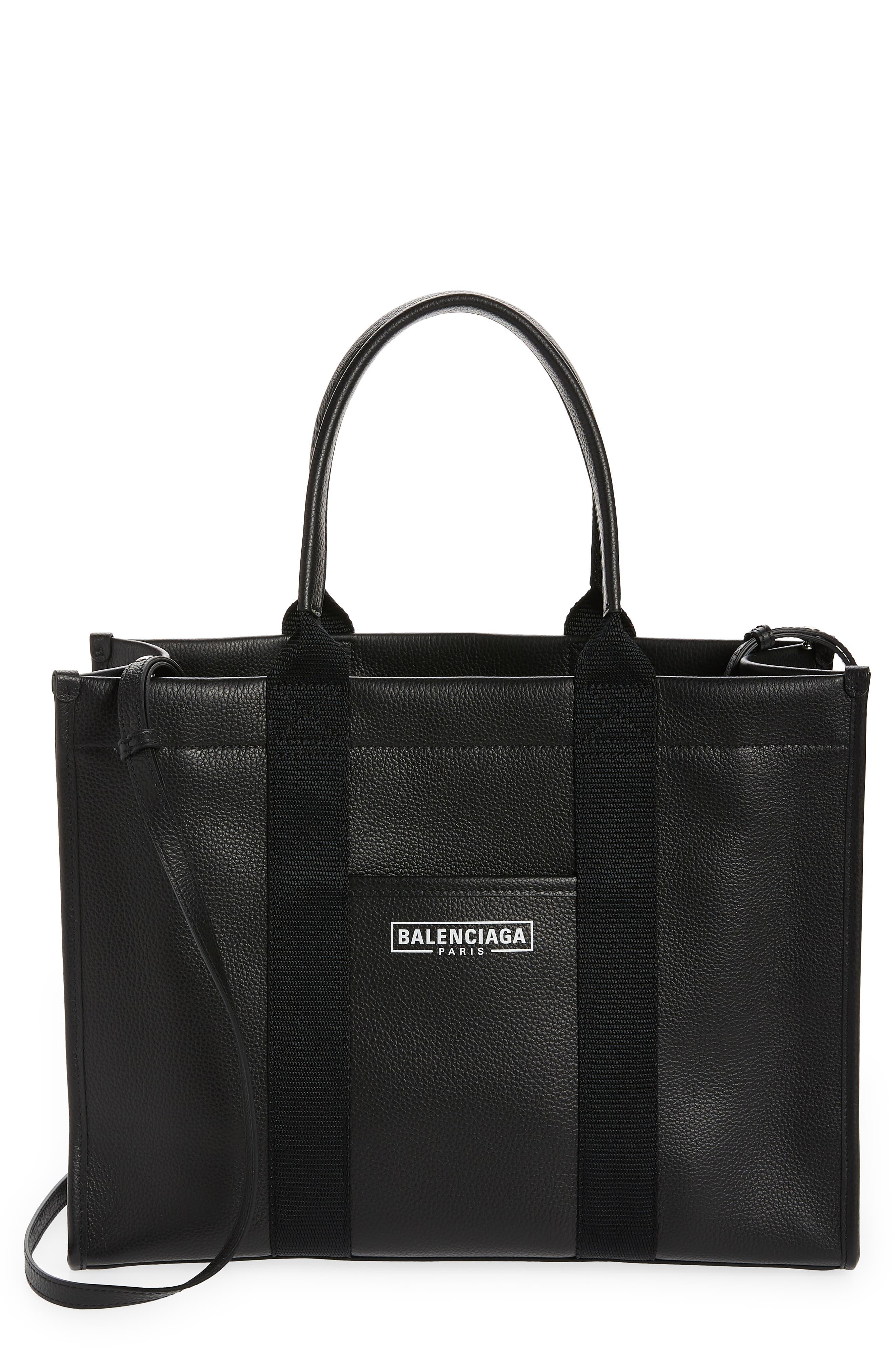 Balenciaga Hardware Leather Tote in Black | Lyst