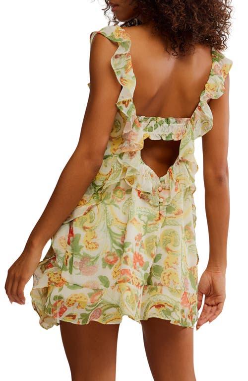 knee length dresses for ladies Free People Women's Bali Hazel Hearts Minidress - Blue