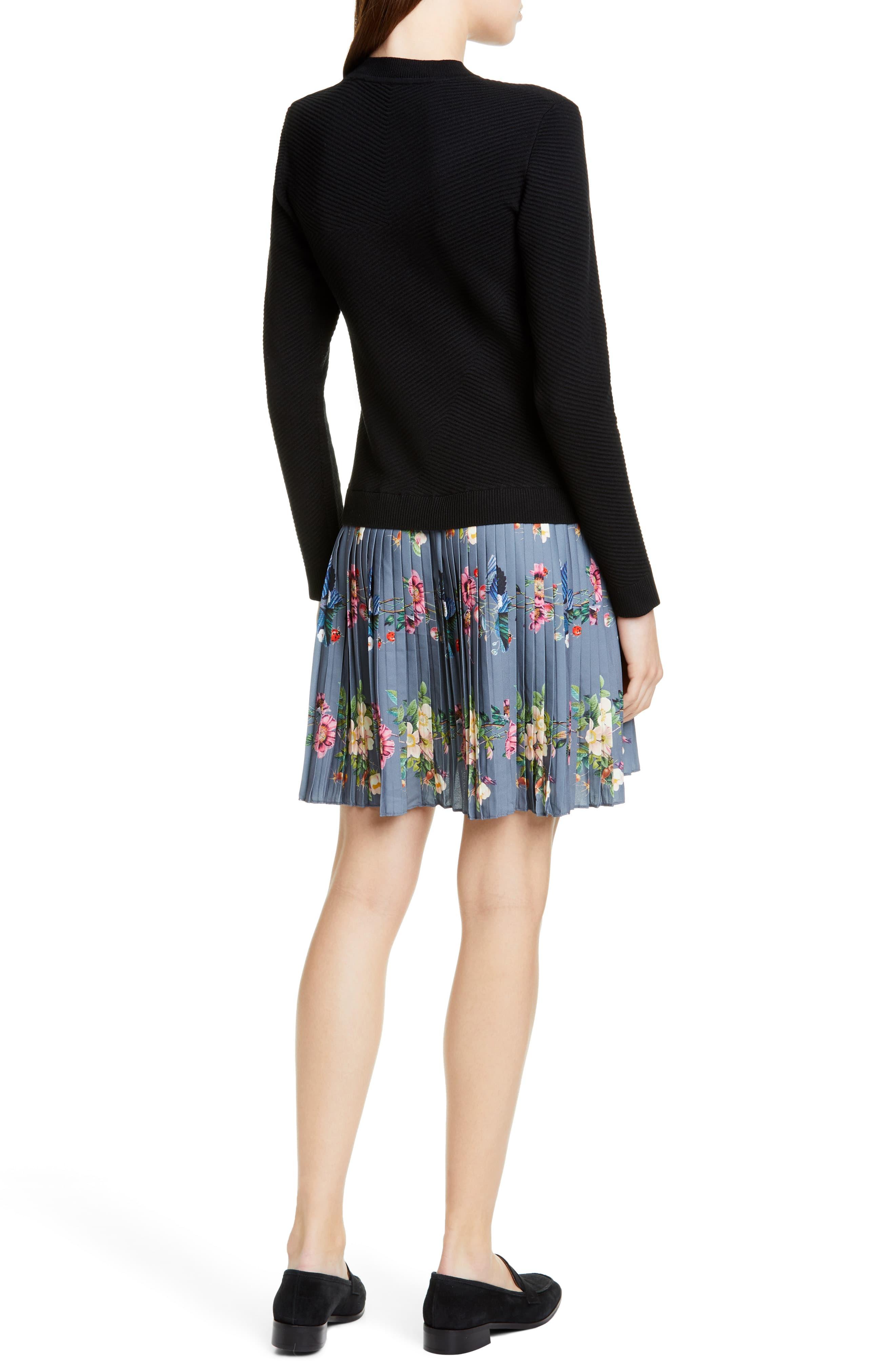 ted baker oracle pleat dress