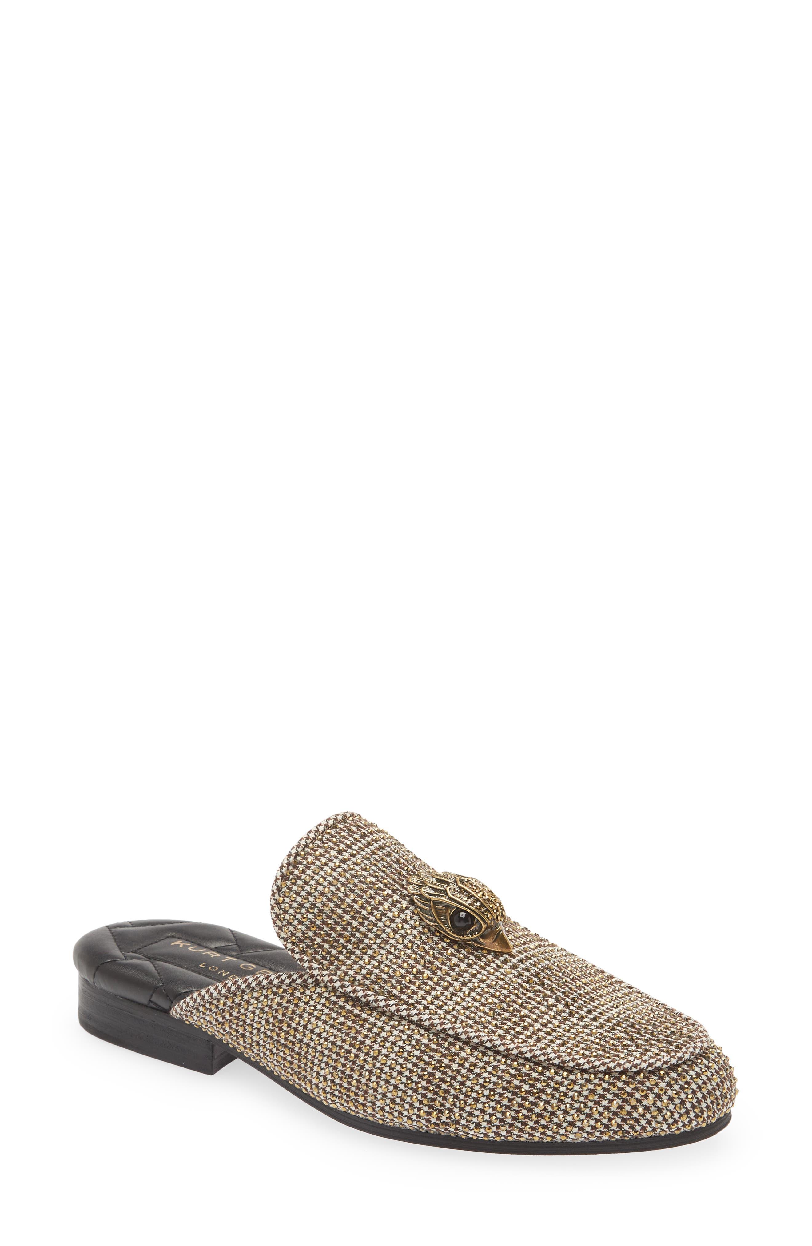 Kurt Geiger Holly Eagle Studded Mule in Natural | Lyst