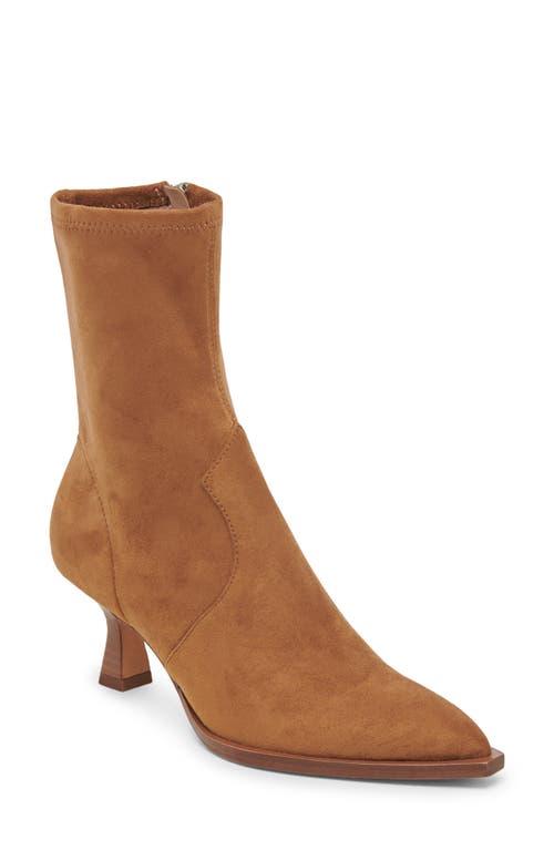 Brown suede pointed toe booties deals