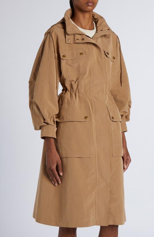 Moncler Nantes Gabardine Parka in Natural | Lyst