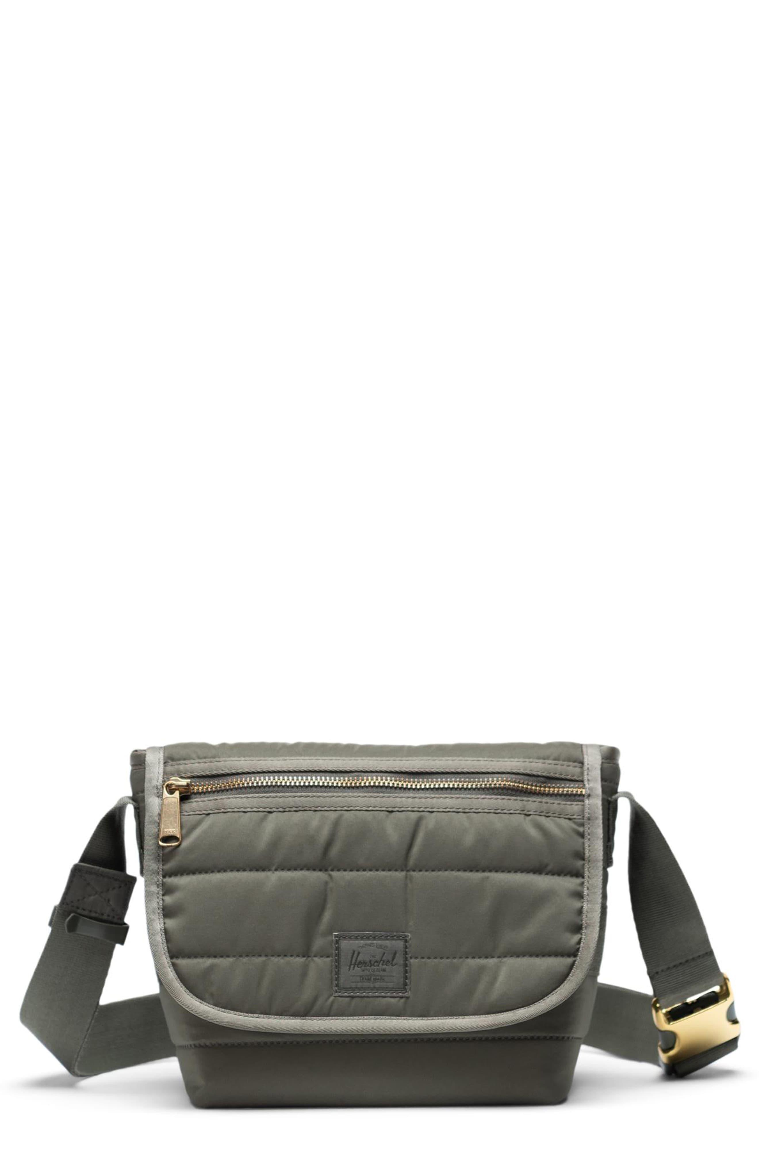 Herschel Supply Co. Mini Grade Quilted Messenger Bag in Dusty Olive