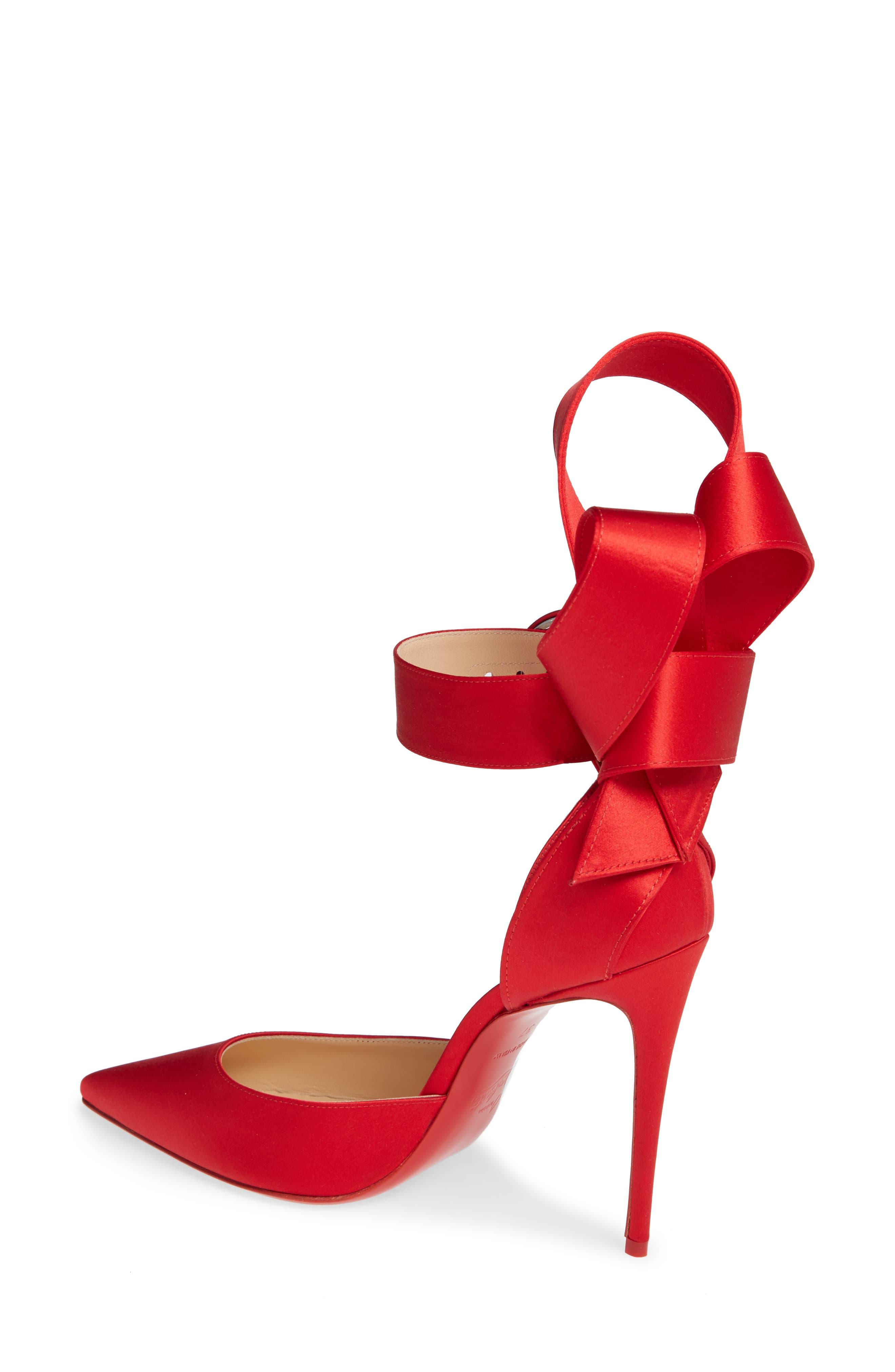 raissa bow ankle strap pump