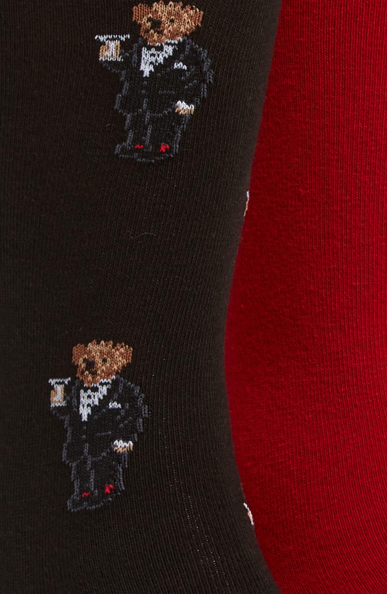 Polo Ralph Lauren 2-pack Martini Bear Socks in Red for Men | Lyst
