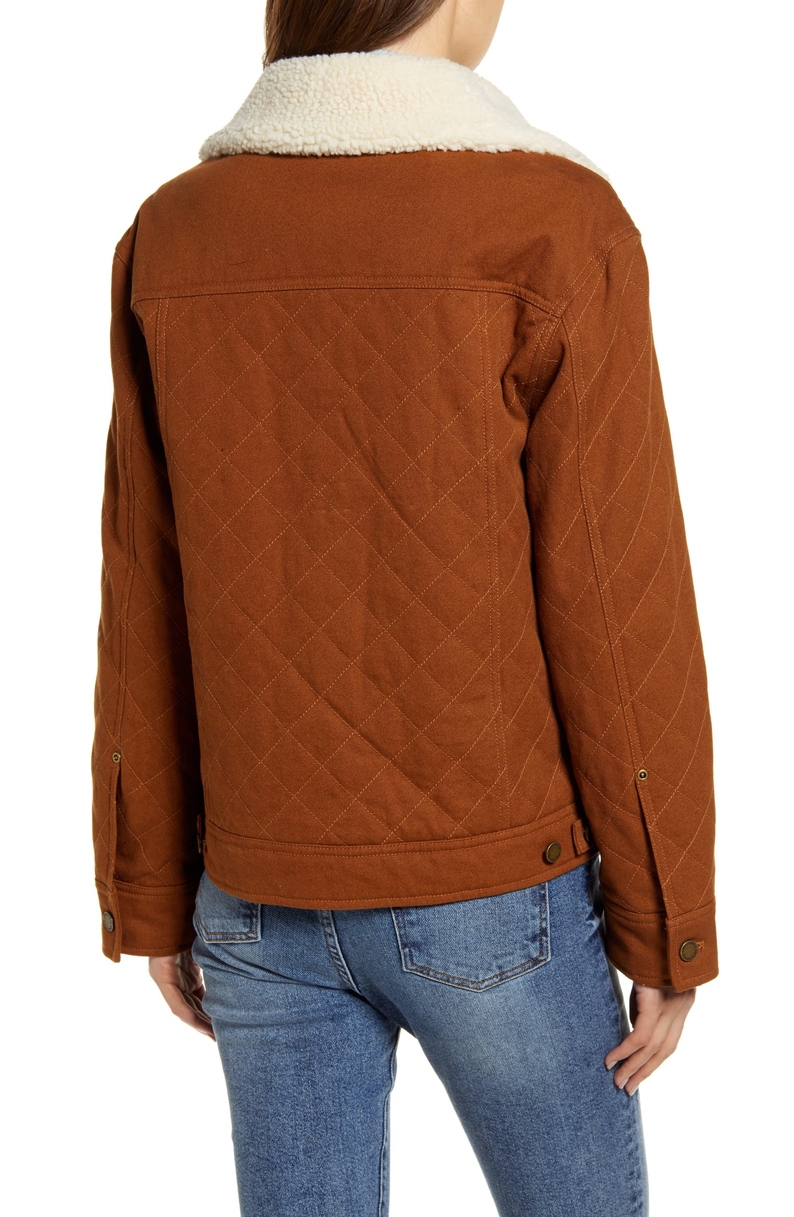 Pendleton Wool Sidney Barn Coat With Faux Shearling Collar In