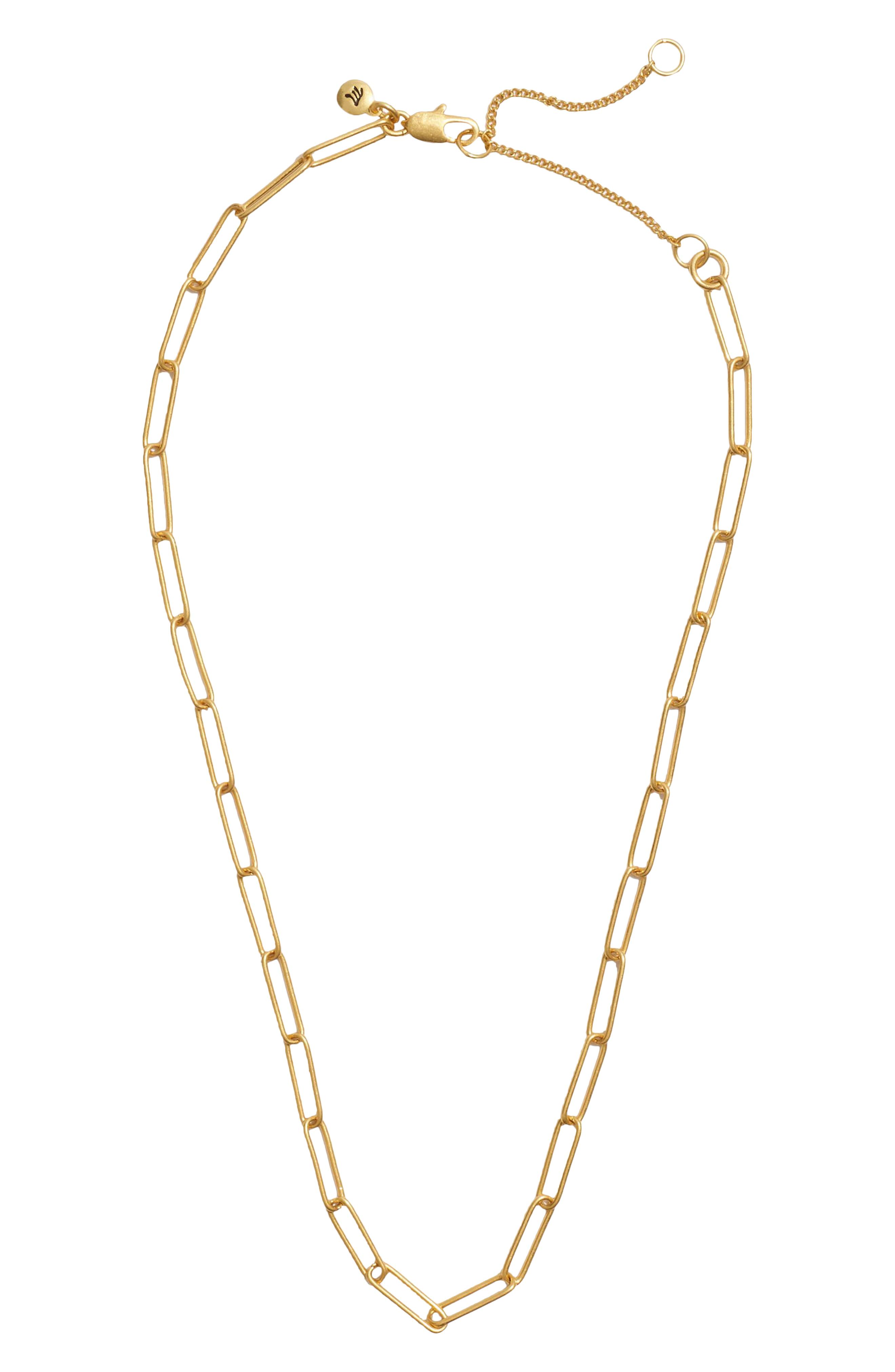 Madewell Paperclip Chain Necklace in Vintage Gold (Metallic) Lyst