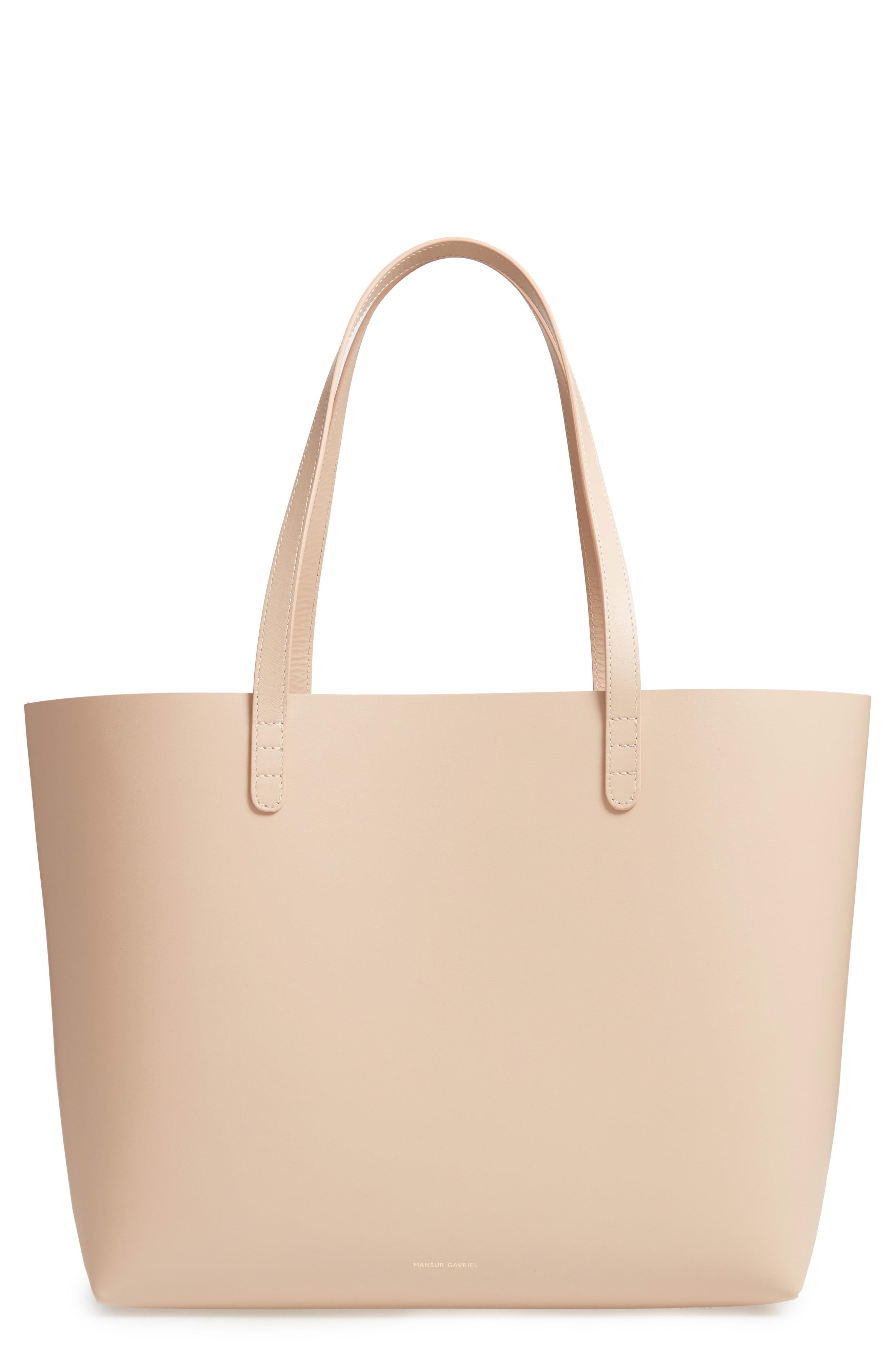 Mansur Gavriel Large Leather Tote in Green - Lyst
