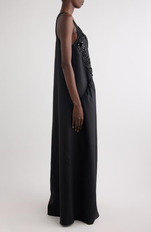 green emerald velvet dress Daring Long Dress | DRIES VAN NOTEN main image 0