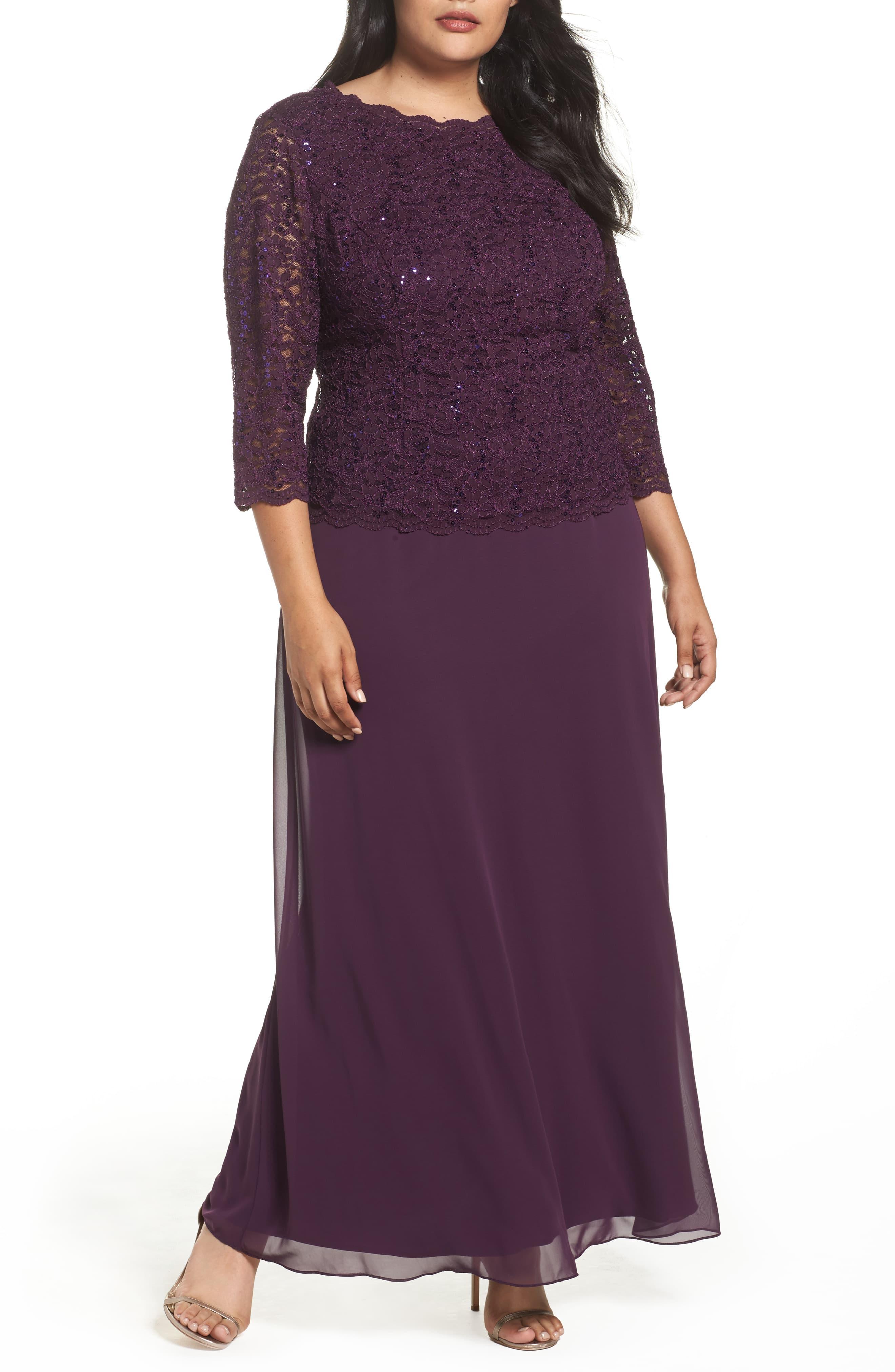 alex evenings a line gown