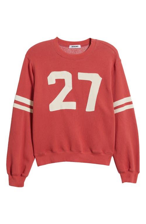Daydreamer Cotton Blend Varsity Sweatshirt in Red Lyst
