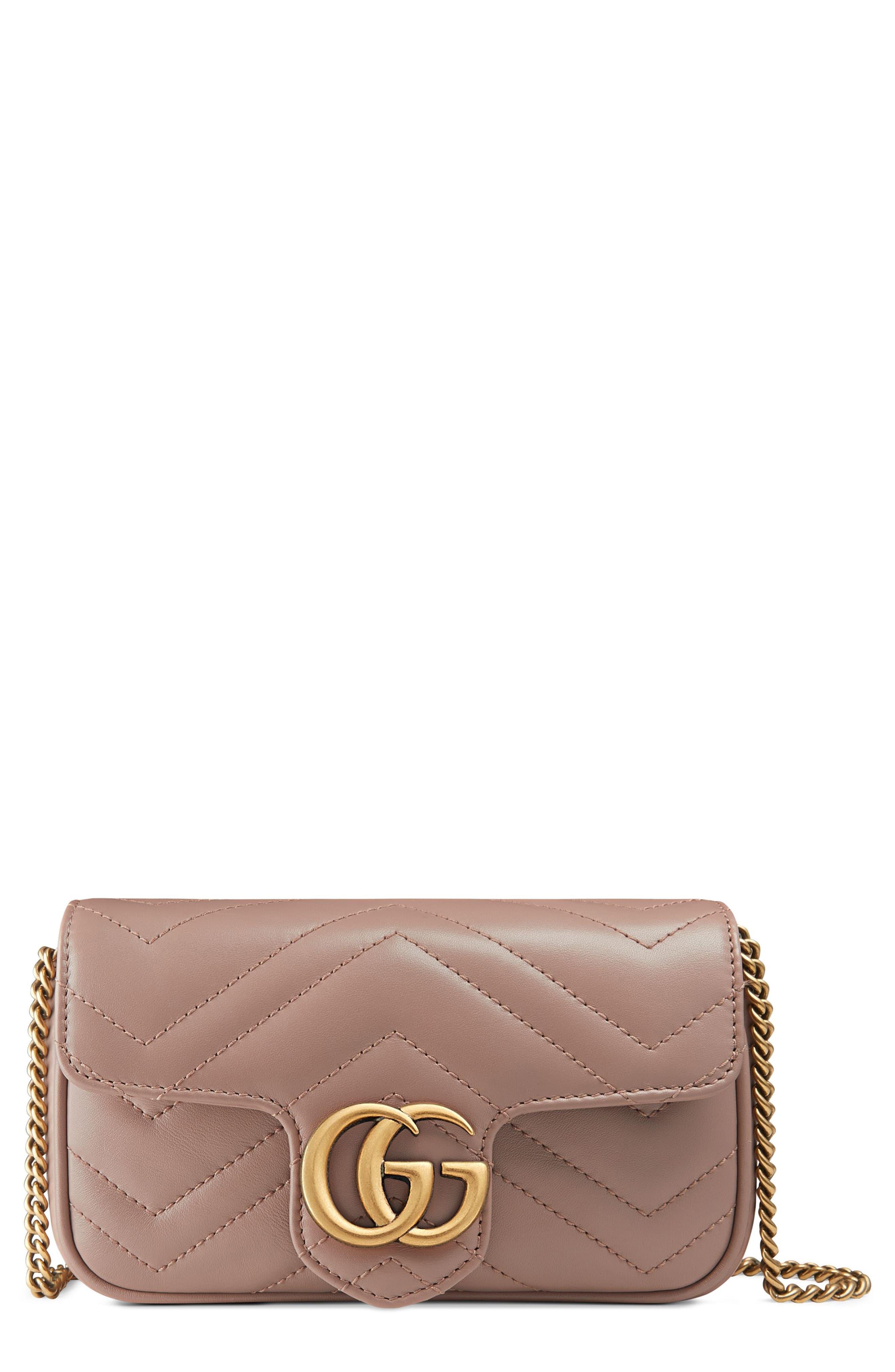 Gucci Supermini Gg Marmont 2.0 Matelassé Leather Shoulder Bag in Antique Rose (Red) - Lyst