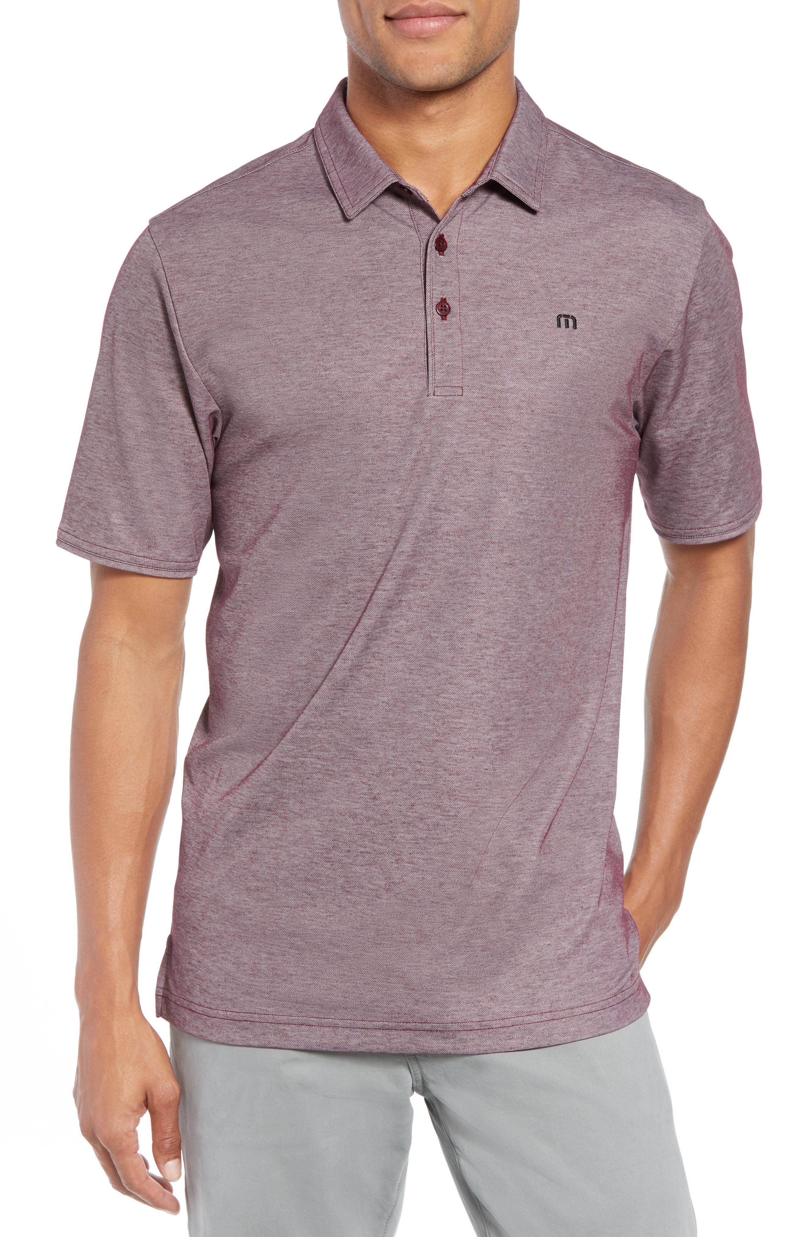 Download Travis Mathew Classy Regular Fit Jersey Polo in Heather wi ...