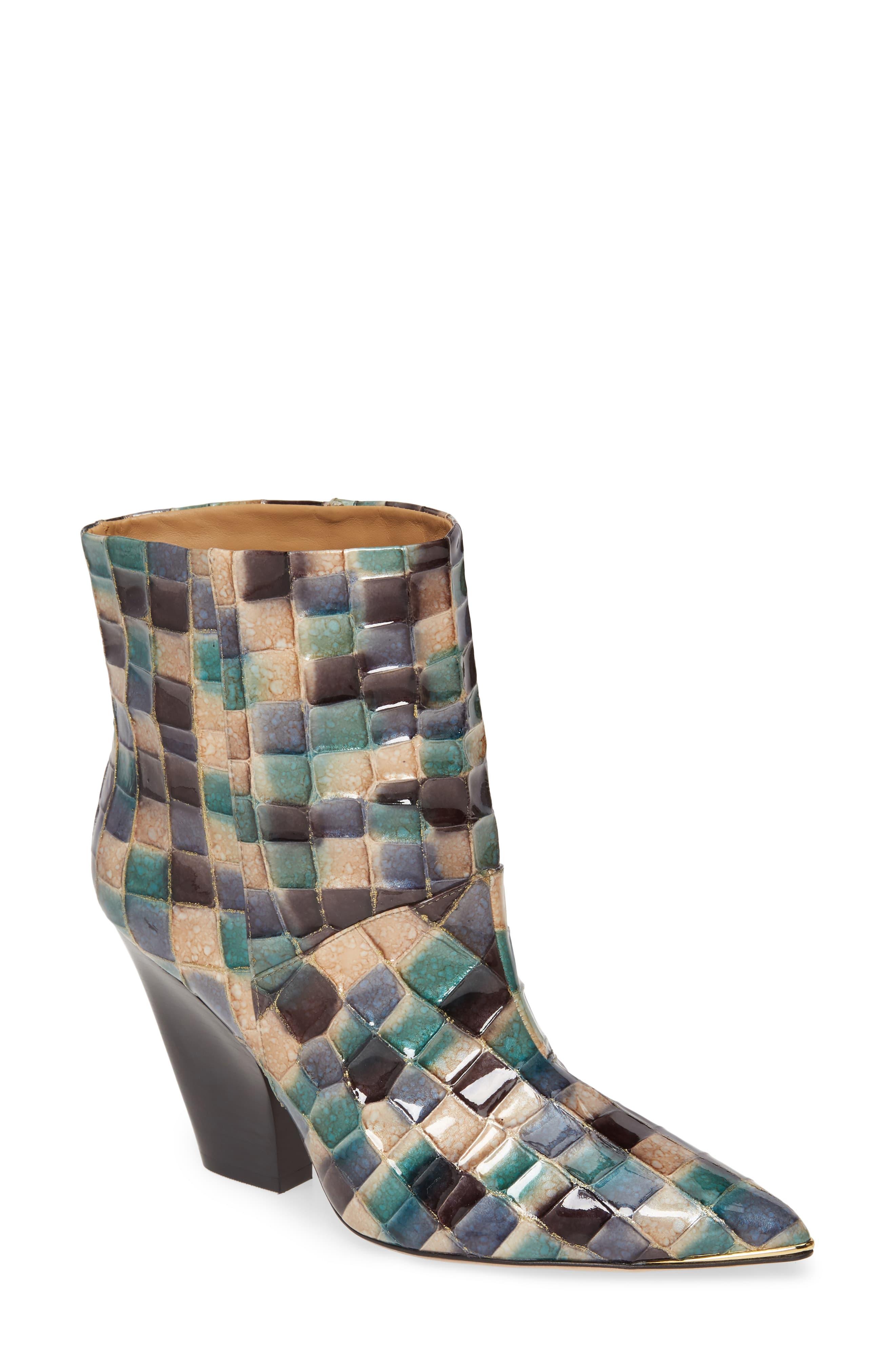 Tory Burch Leather Lila Painted Ankle Booties - Lyst
