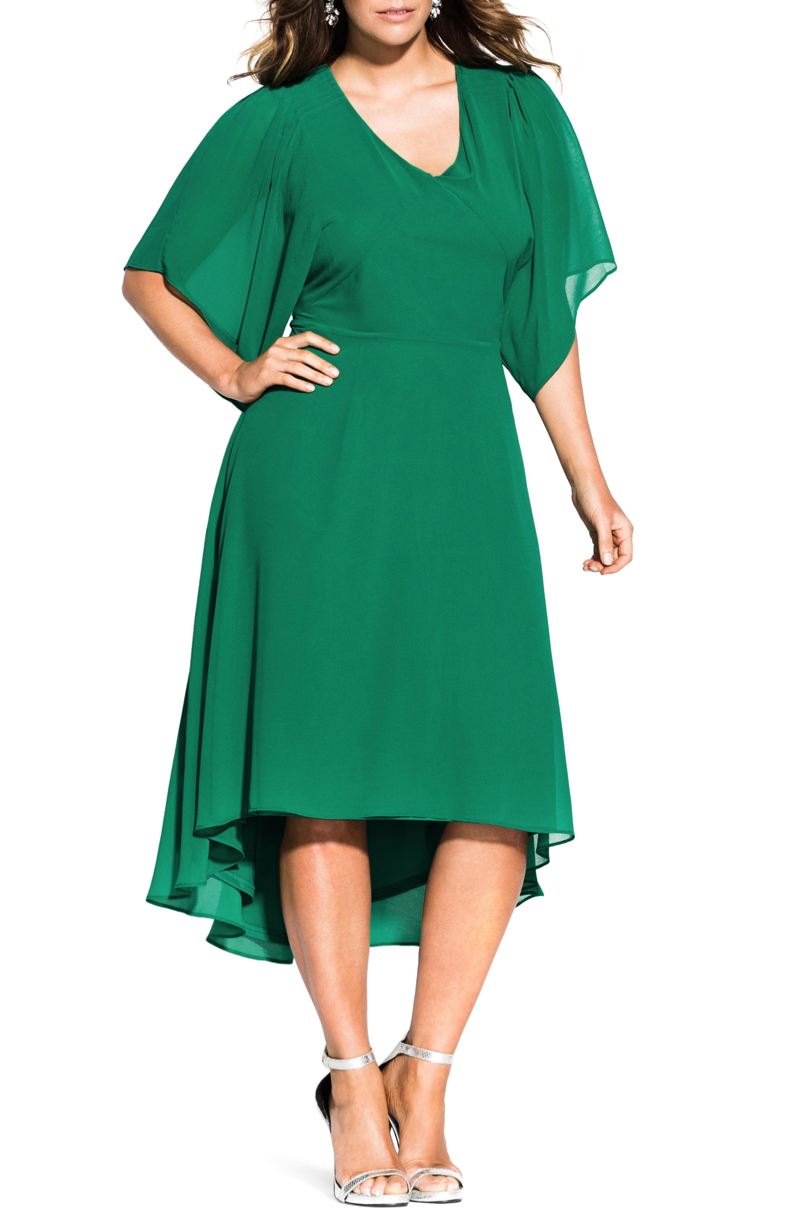 city chic green dress