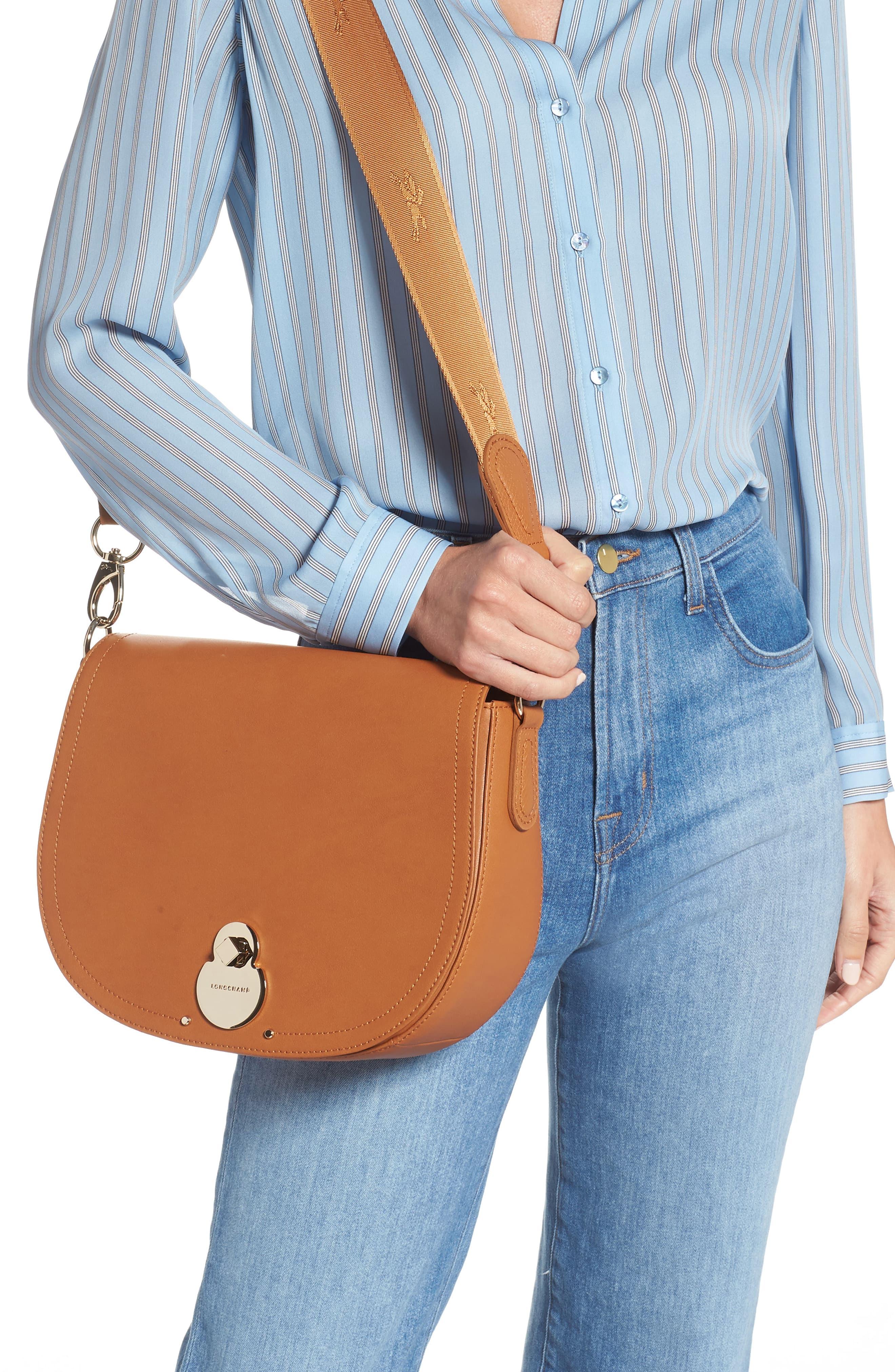 Longchamp Medium Cavalcade Leather Crossbody Bag in Natural Lyst