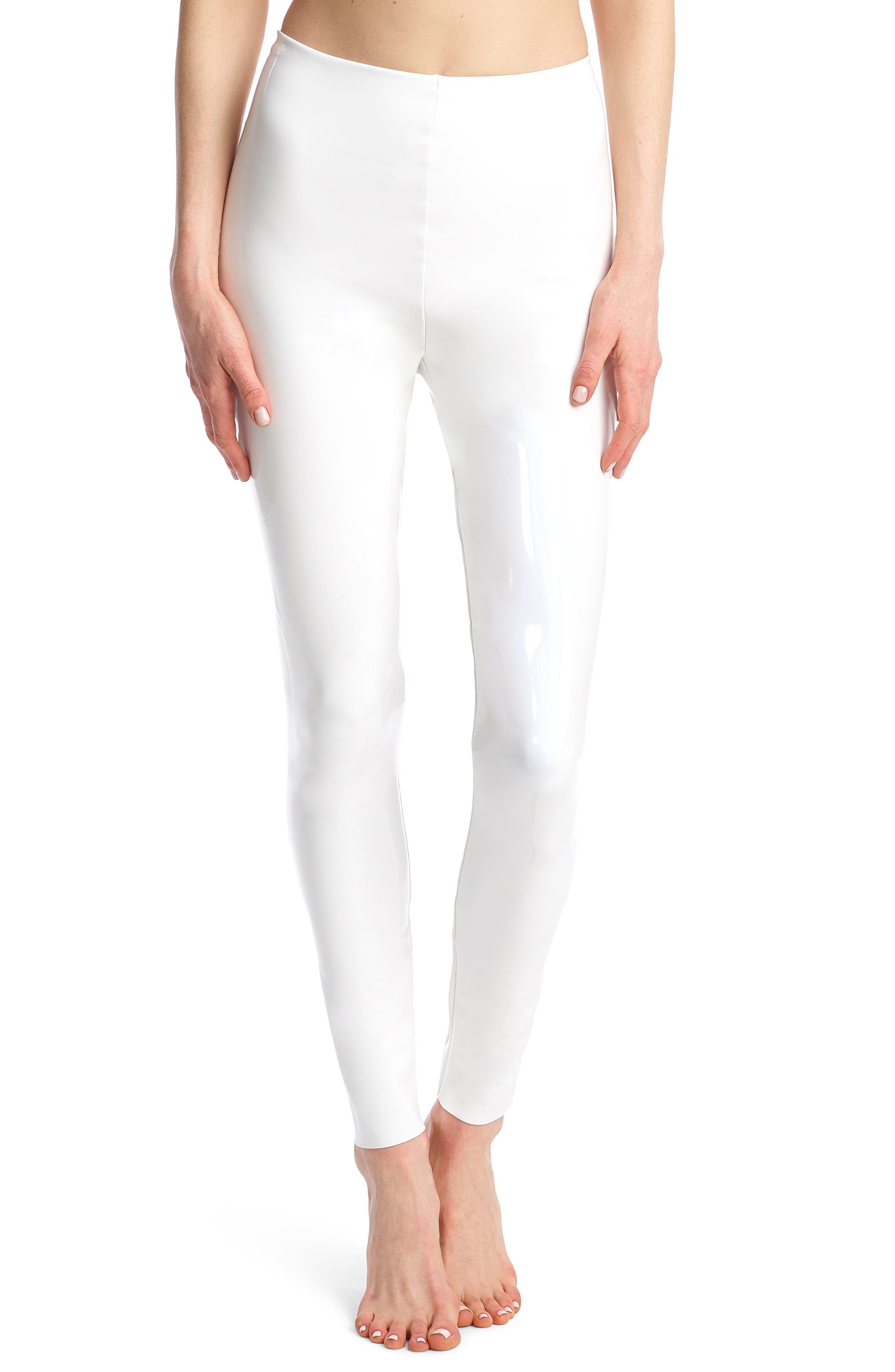 Commando Control Top Faux Patent Leather leggings in White Lyst