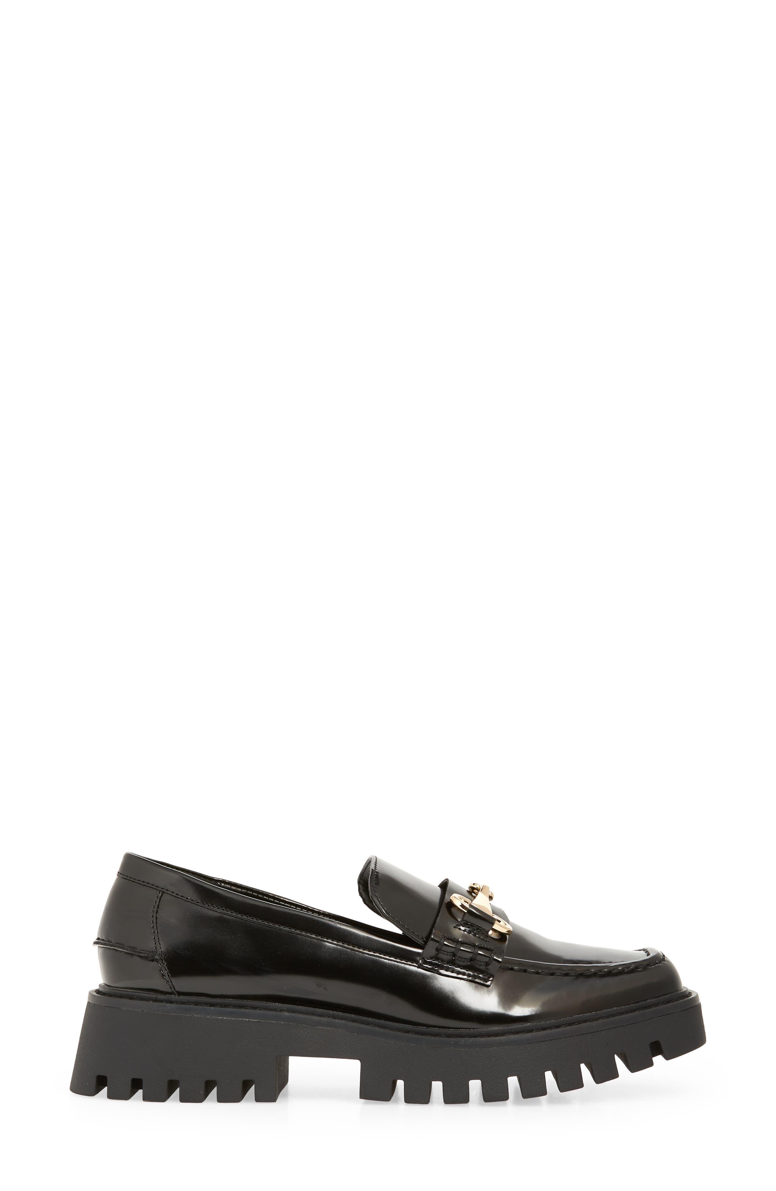 Open Edit Heather Platform Bit Loafer in Black | Lyst