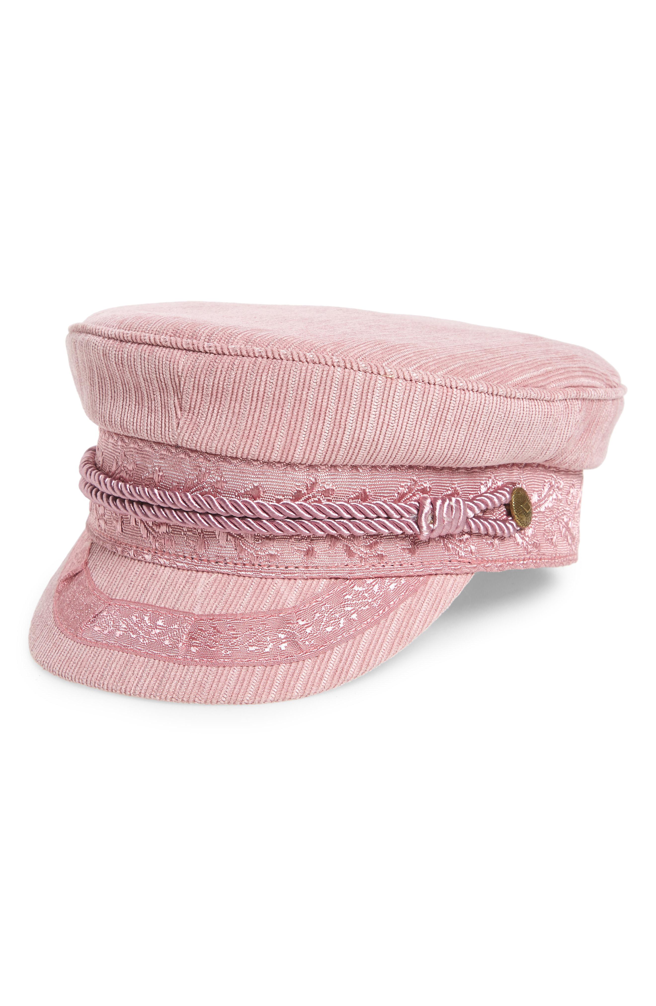 pink brixton hat