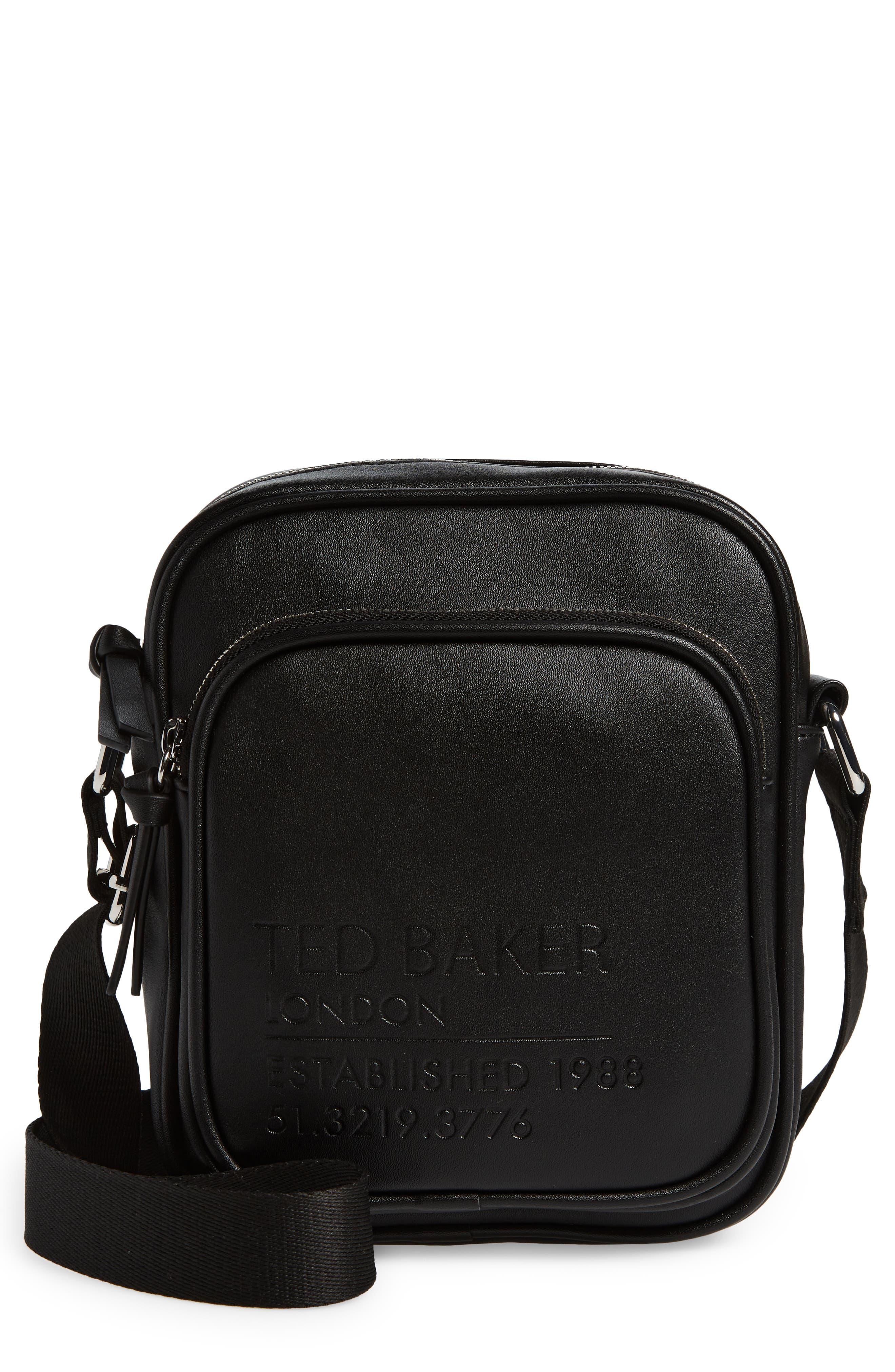 Ted Baker Philton Faux Leather Flight Bag in Black Lyst