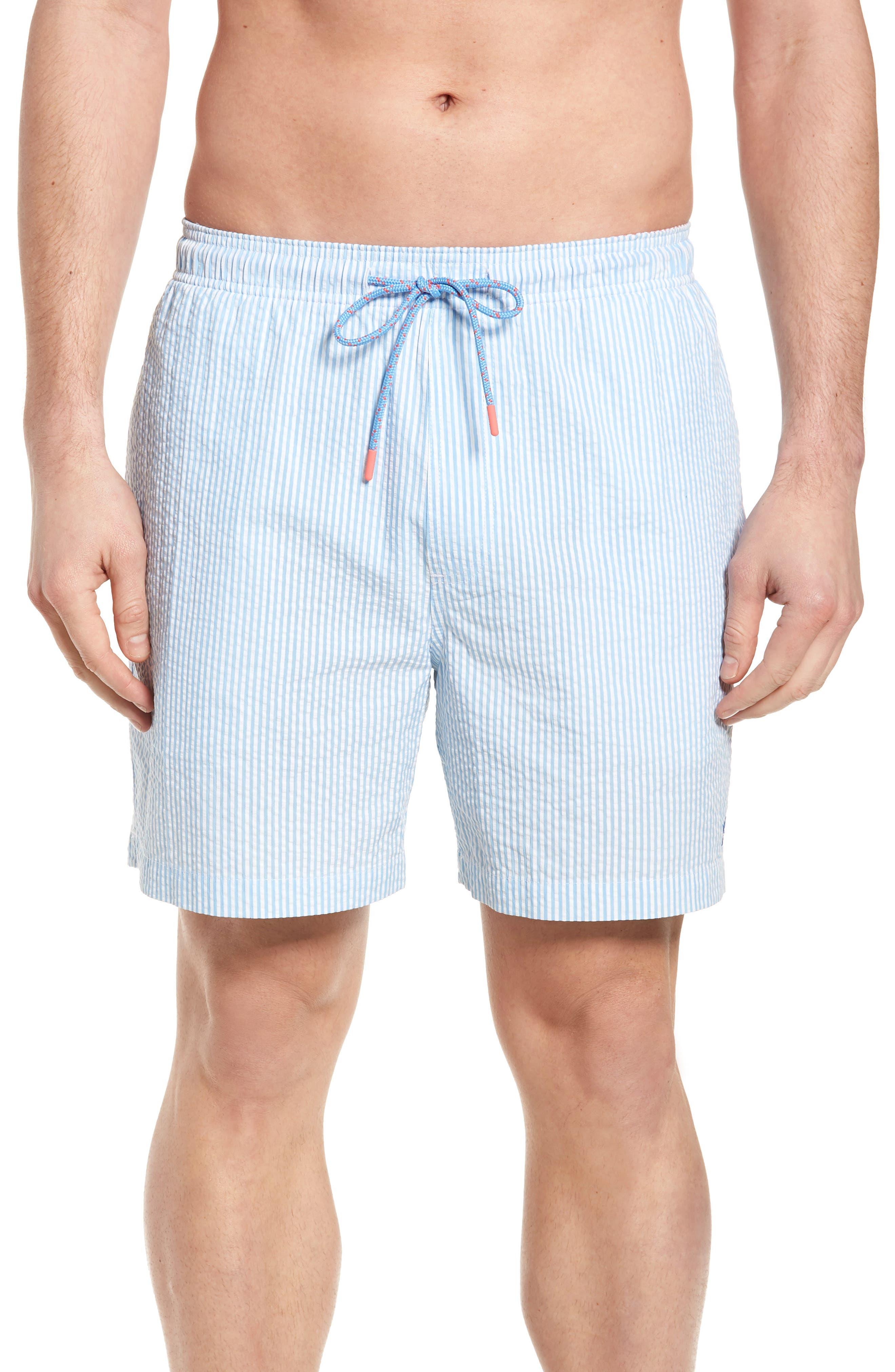 Southern Tide Seersucker Swim Trunks in Blue for Men | Lyst