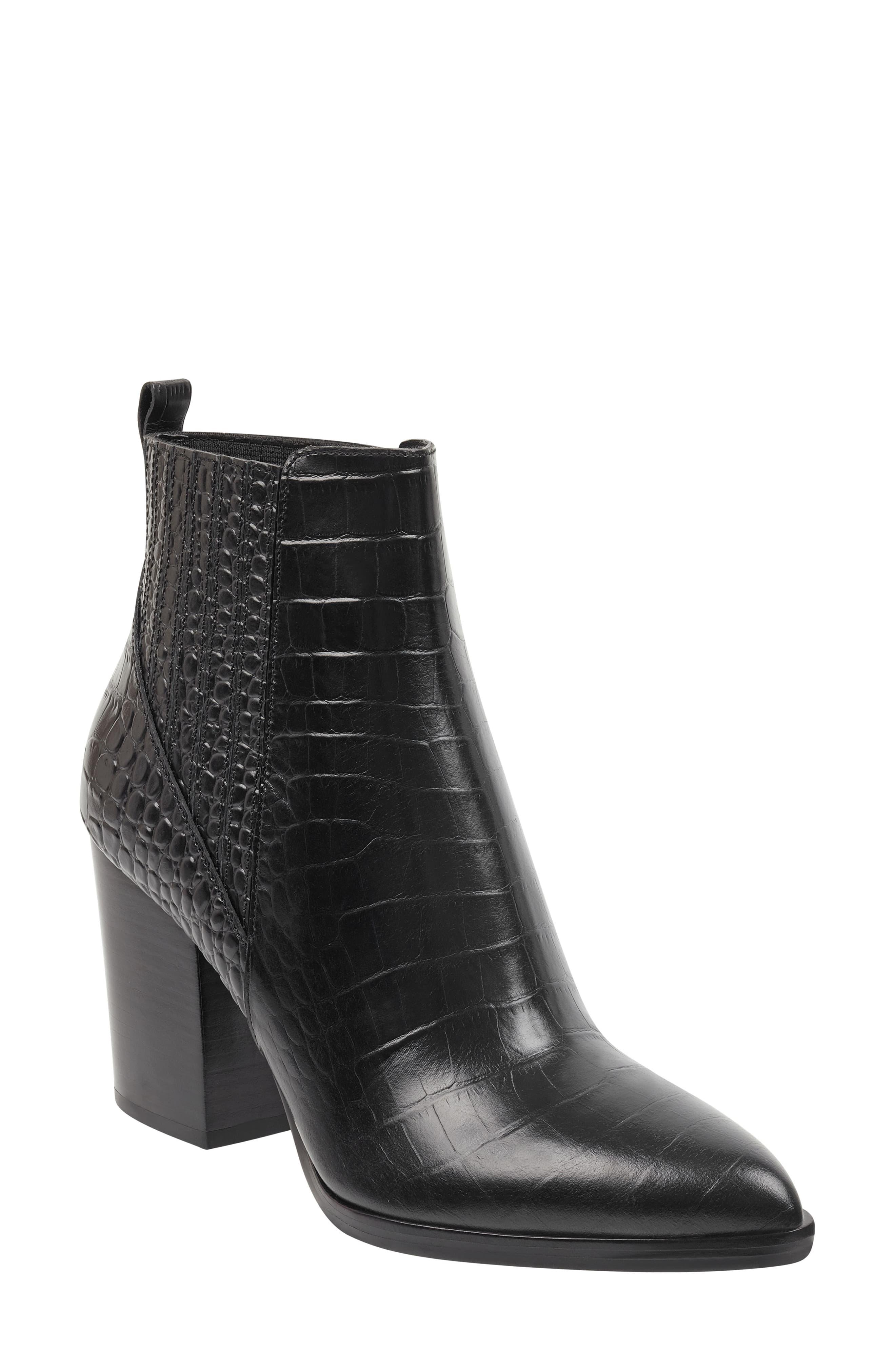 Marc Fisher Alva Bootie in Black Embossed Leather (Black) - Save 17% - Lyst