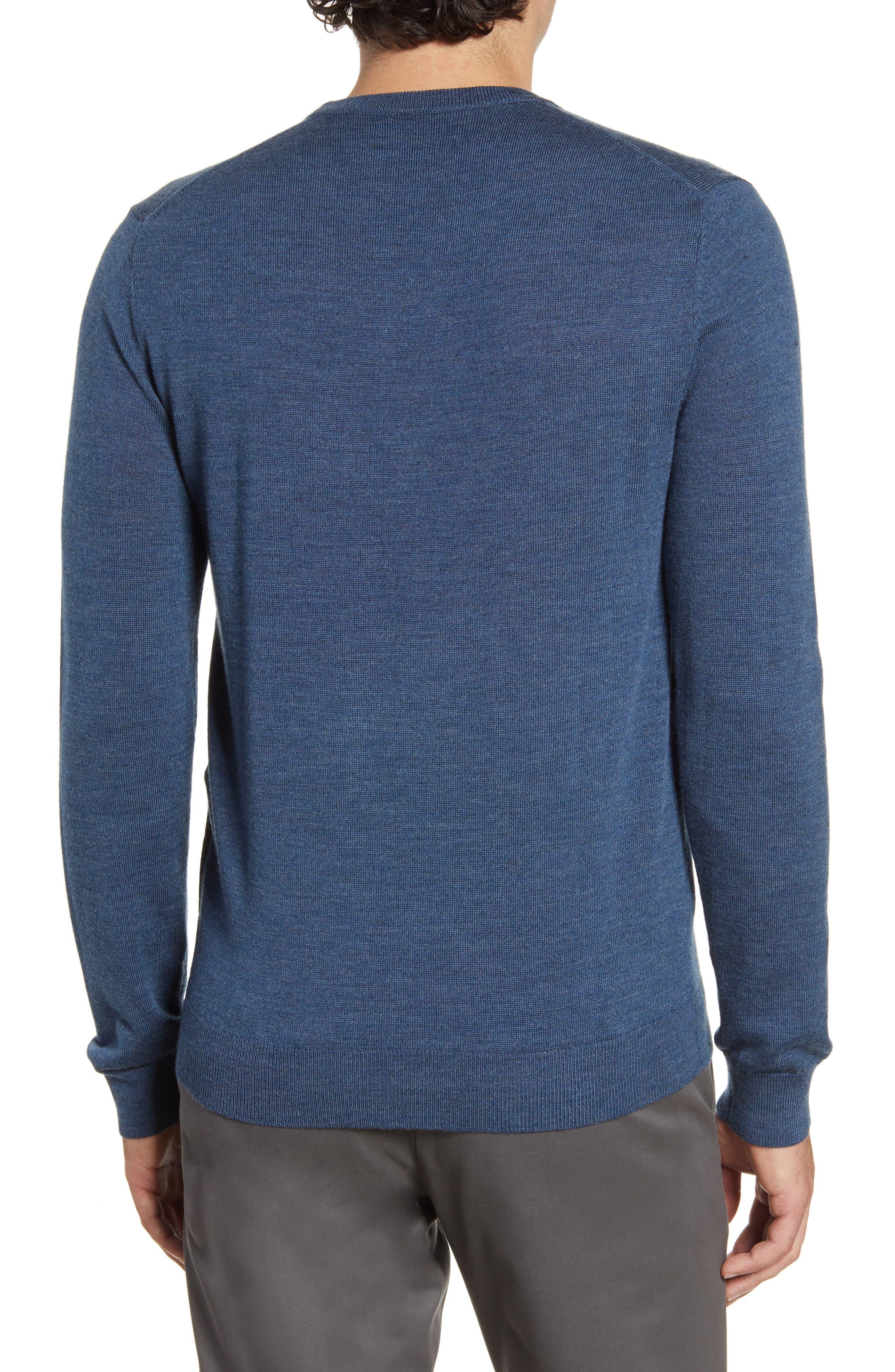 Bonobos Slim Fit Merino Wool Crewneck Sweater in Blue for Men - Lyst