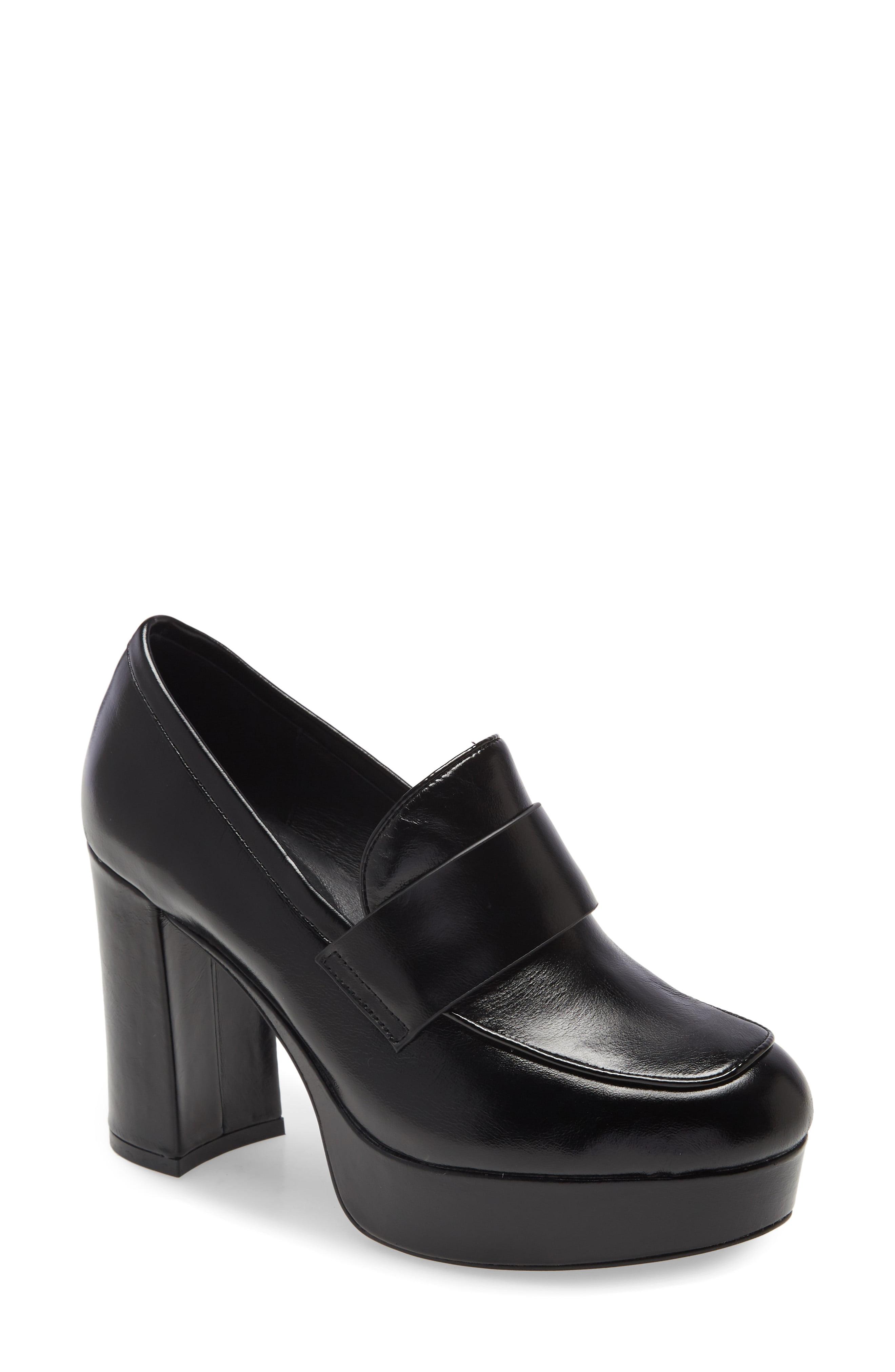 wide width platform loafers