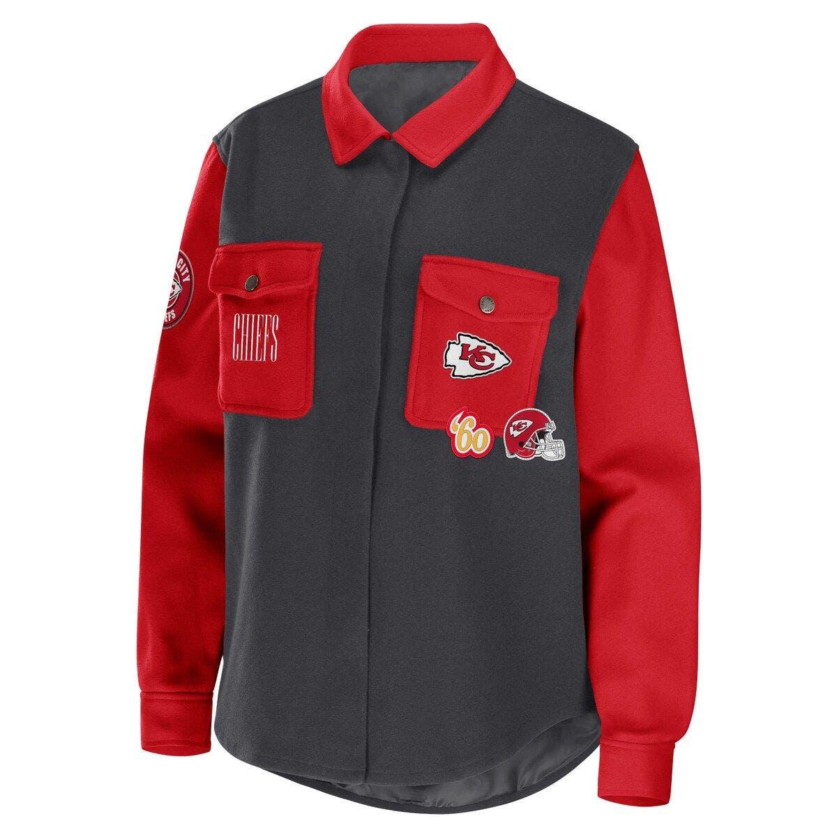 WEAR by Erin Andrews Kansas City Chiefs Button-up Shirt Jacket At