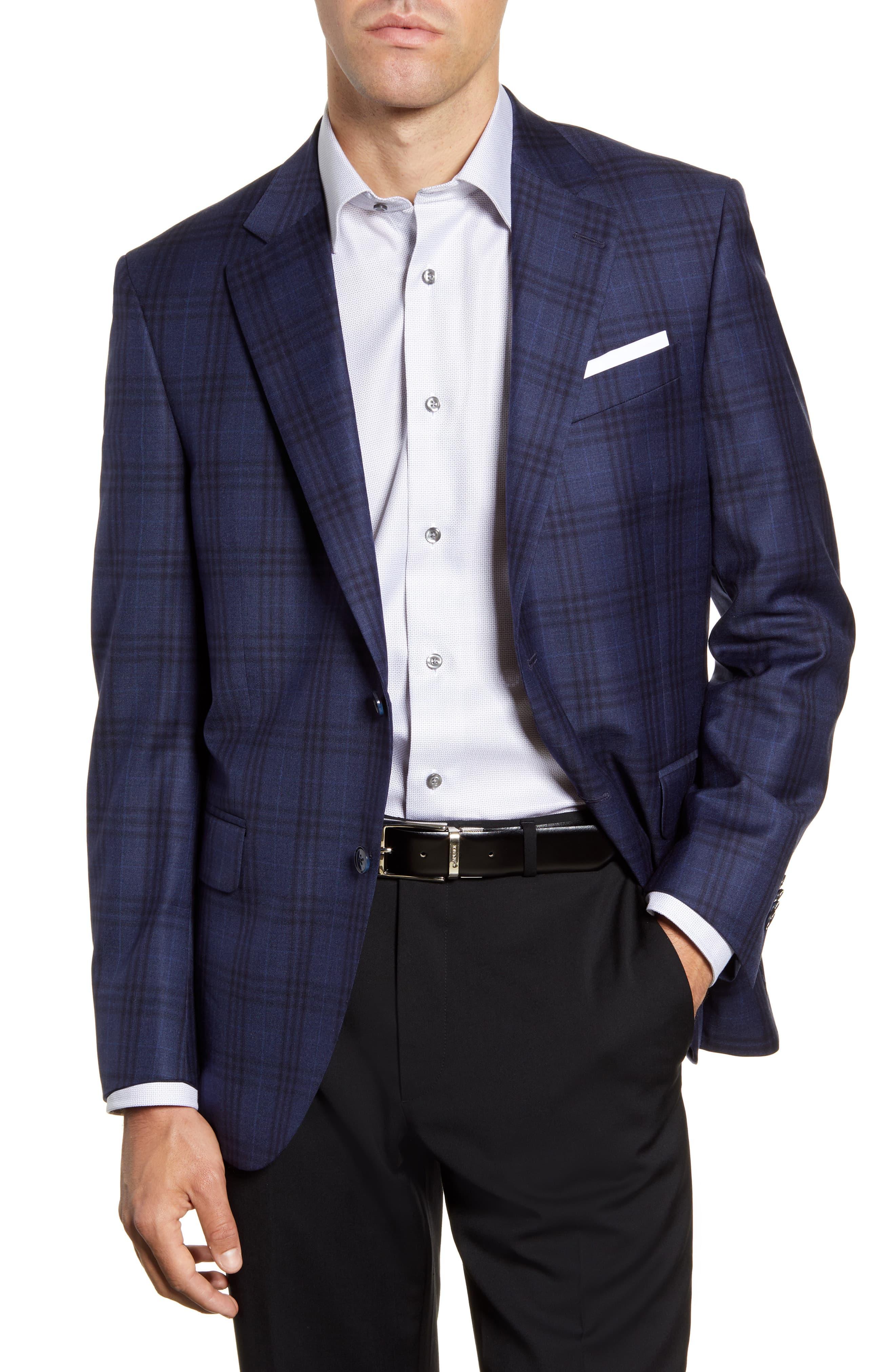 Peter Millar Flynn Classic Fit Plaid Wool Sport Coat in Navy (Blue) for Men - Save 20% - Lyst