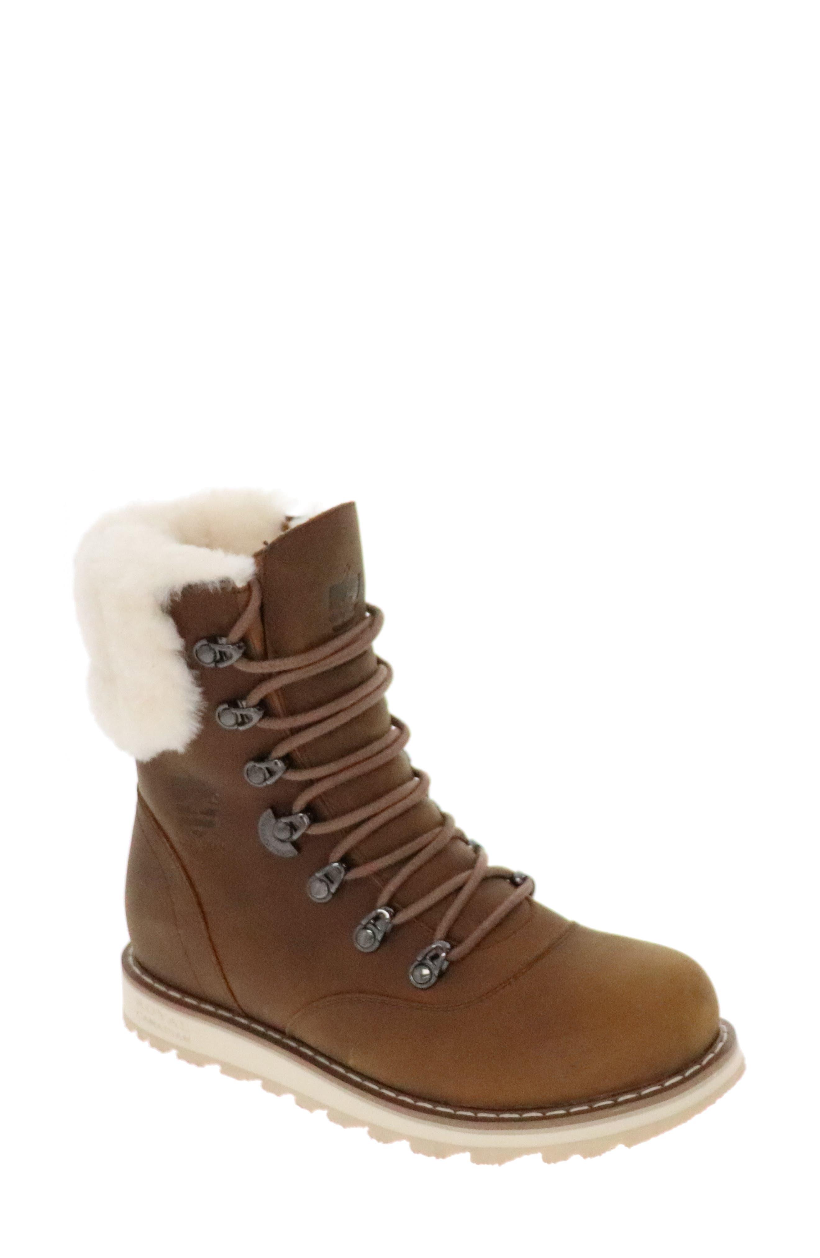 Royal Canadian Cambridge Waterproof Boot With Genuine Shearling Trim in ...