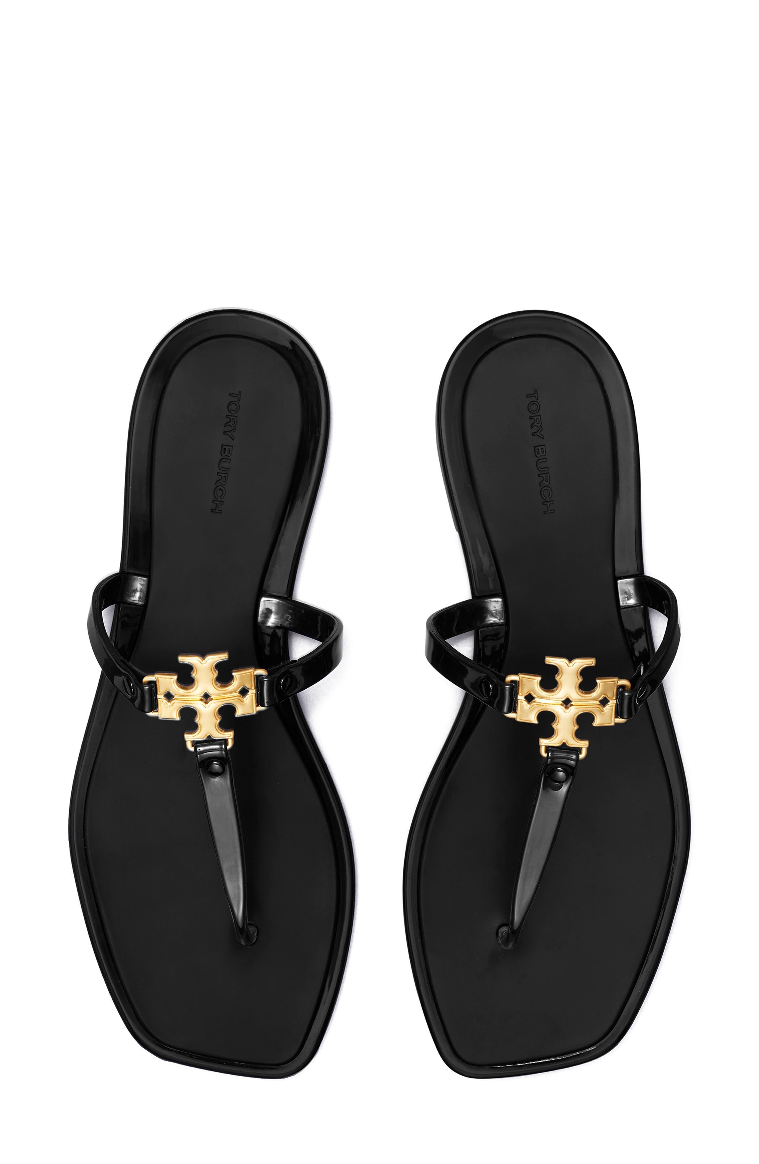 Tory Burch Roxanne Jelly Sandal in Black | Lyst Tory Burch Roxanne Jelly Sandal in Black | Lyst