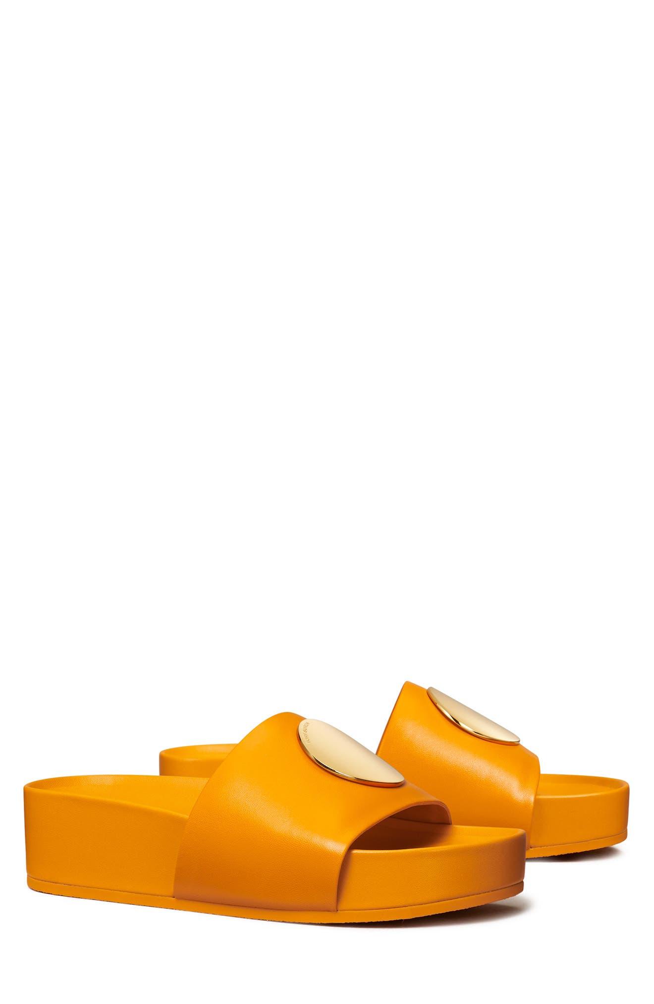 Tory Burch Patos Platform Slide Sandal in Orange | Lyst