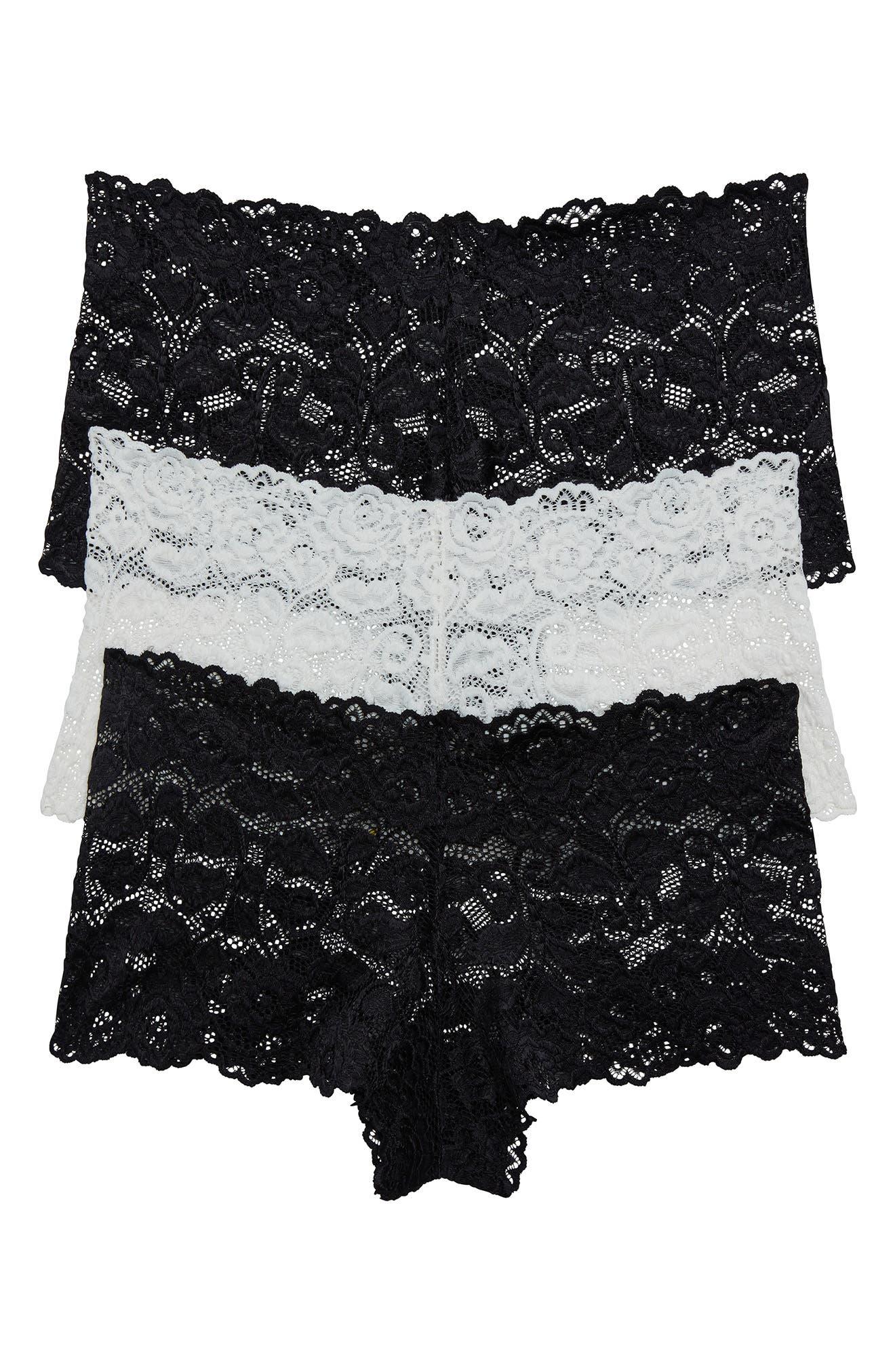 Honeydew Intimates Margo Assorted 3pack Tanga Hipster Panties in Black